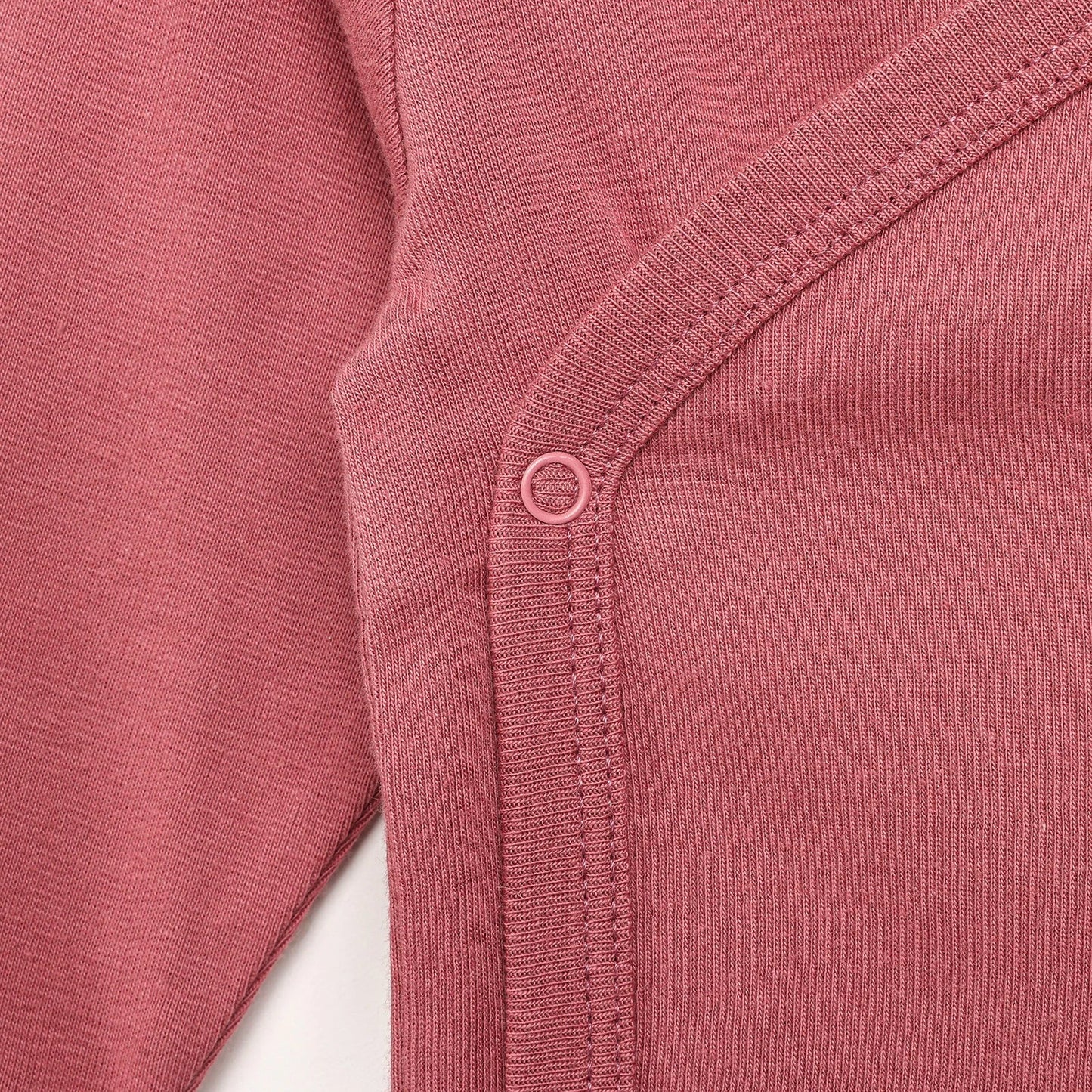 Motherlove Newborn Organic Sleeve Bodysuit - Dark Pink - mezetto ebebek ebebek
