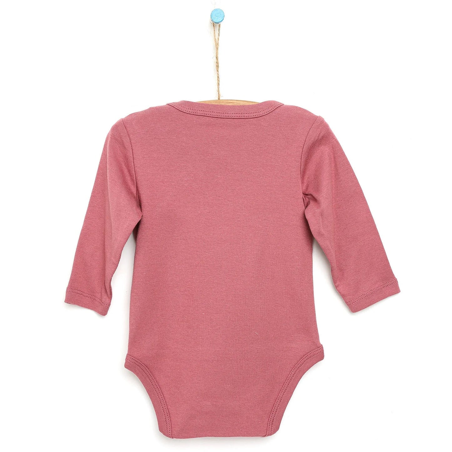 Motherlove Newborn Organic Sleeve Bodysuit - Dark Pink - mezetto ebebek ebebek