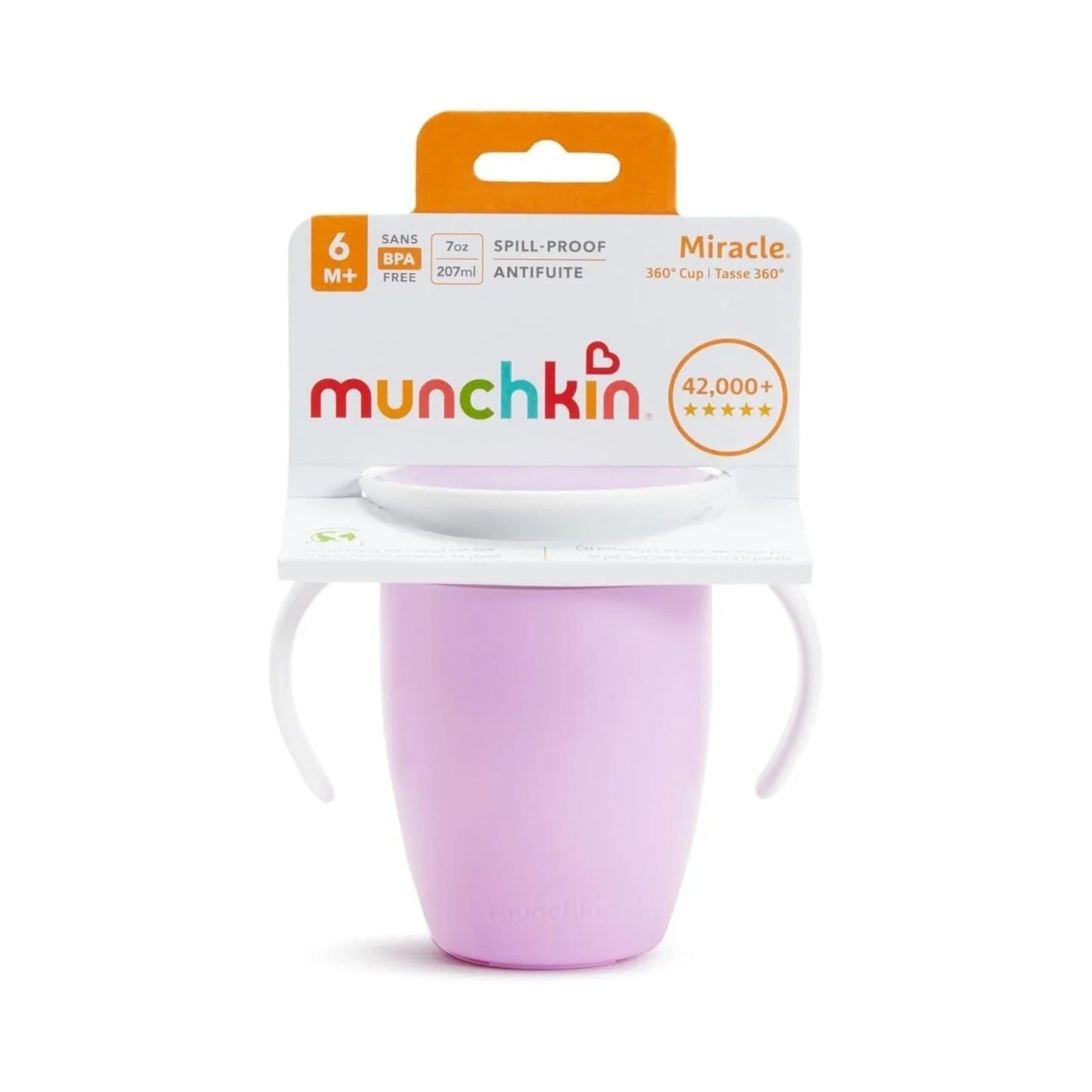 Munchkin Miracle 360 Trainer Cup 6+ months 207ml - Purple - mezetto ebebek ebebek
