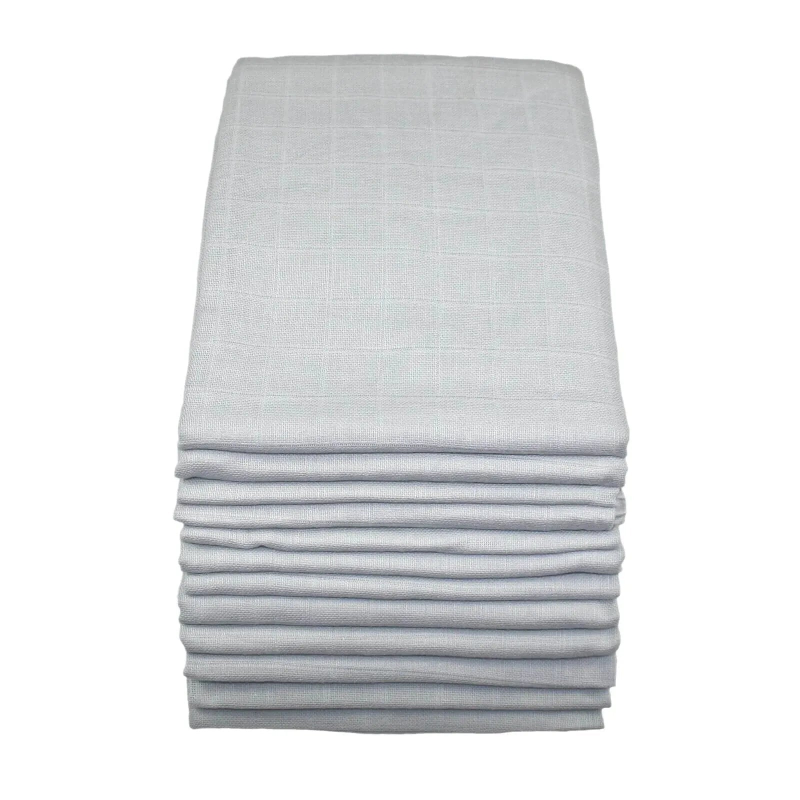 MuslinZ 12 Pack Muslin Squares 70x70cm - Grey - mezetto ebebek ebebek