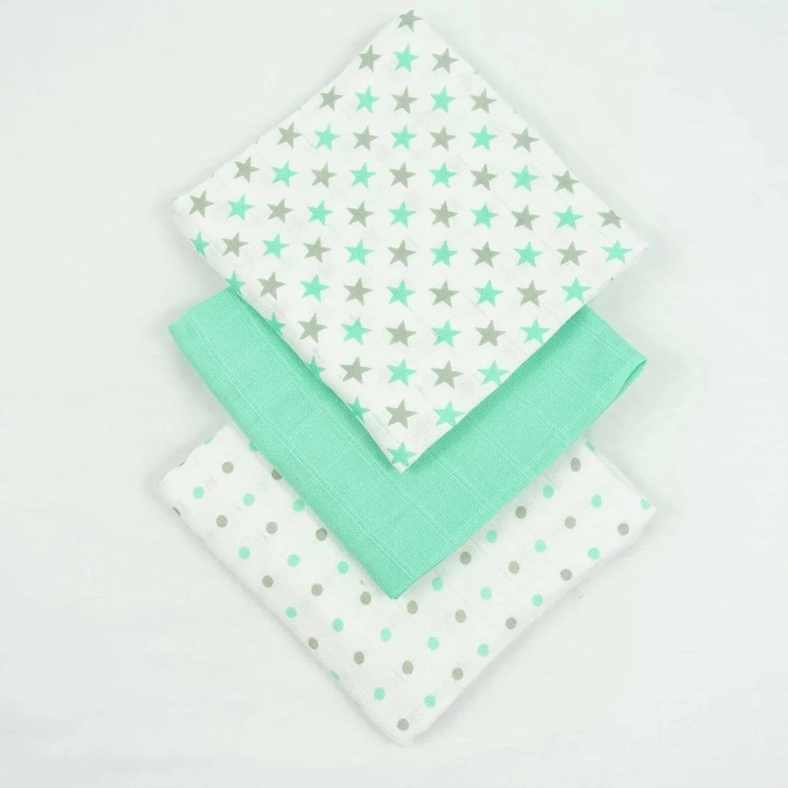 MuslinZ 12 Pack Muslin Squares 70x70cm - Mint - mezetto ebebek ebebek