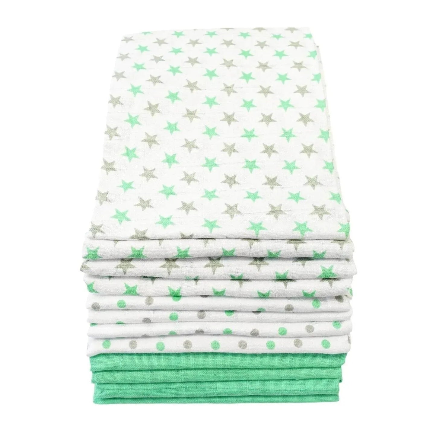 MuslinZ 12 Pack Muslin Squares 70x70cm - Mint - mezetto ebebek ebebek