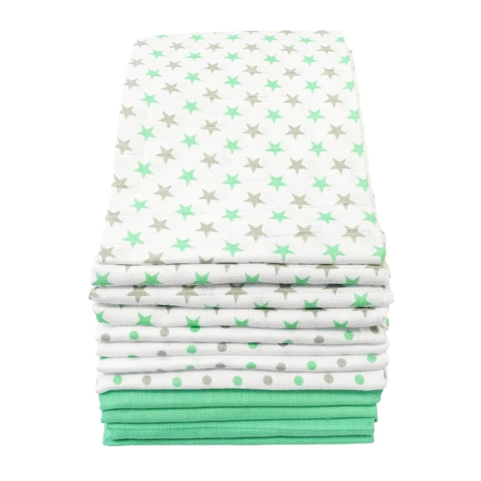MuslinZ 12 Pack Muslin Squares 70x70cm - Mint - mezetto ebebek ebebek