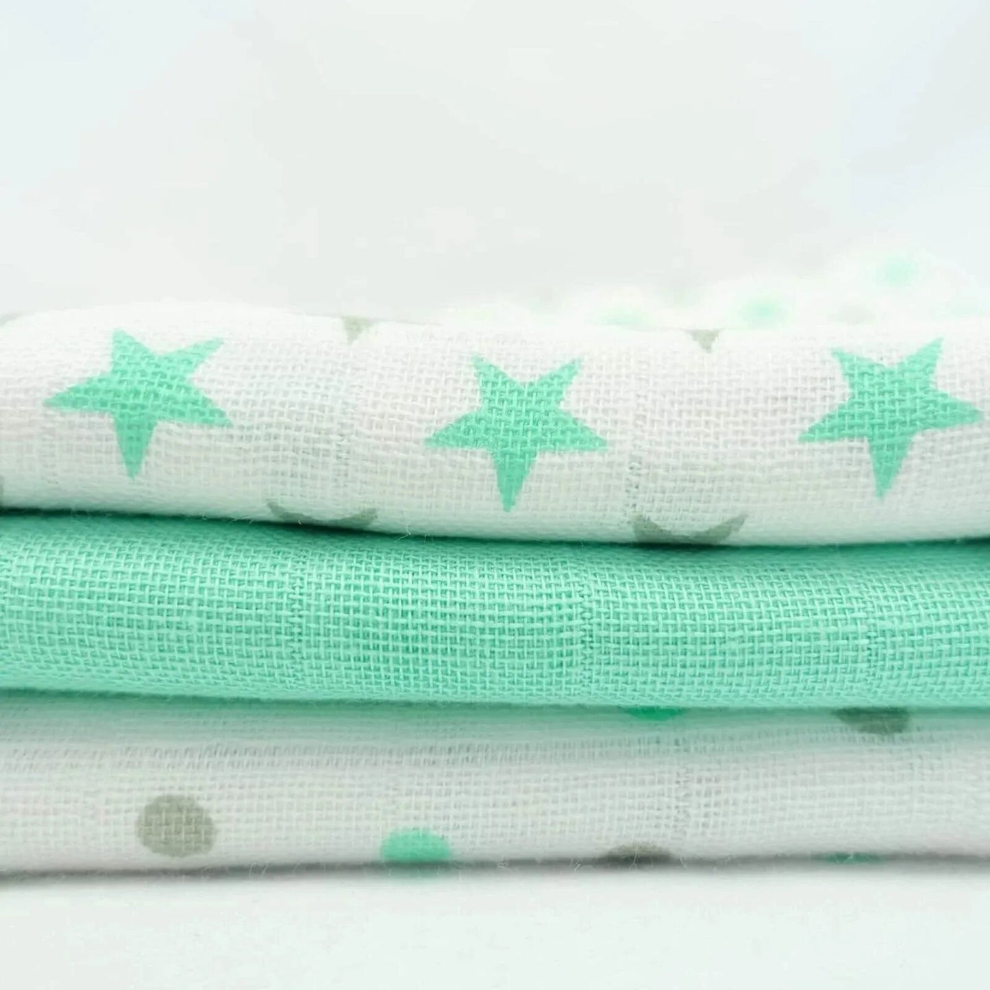 MuslinZ 12 Pack Muslin Squares 70x70cm - Mint - mezetto ebebek ebebek