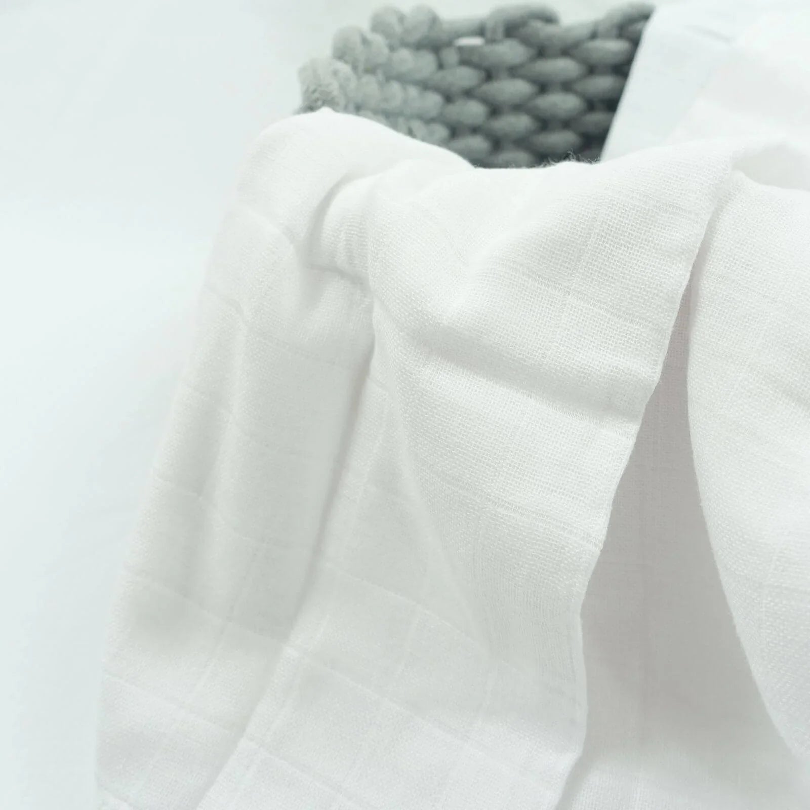 MuslinZ 12 Pack Muslin Squares 70x70cm - White - mezetto ebebek ebebek