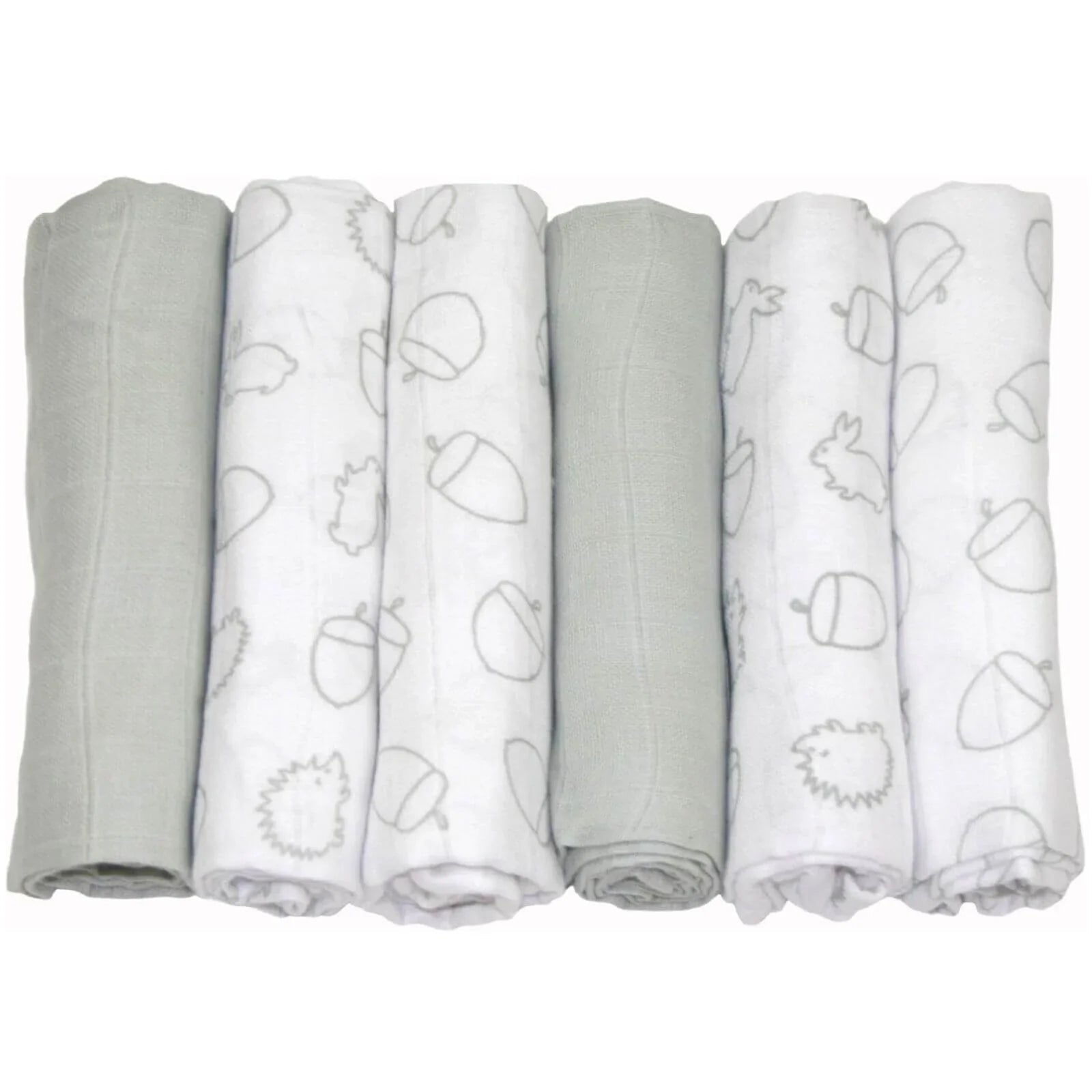 MuslinZ 12 Pack Muslin Squares 70x70cm - Woodland - mezetto ebebek ebebek