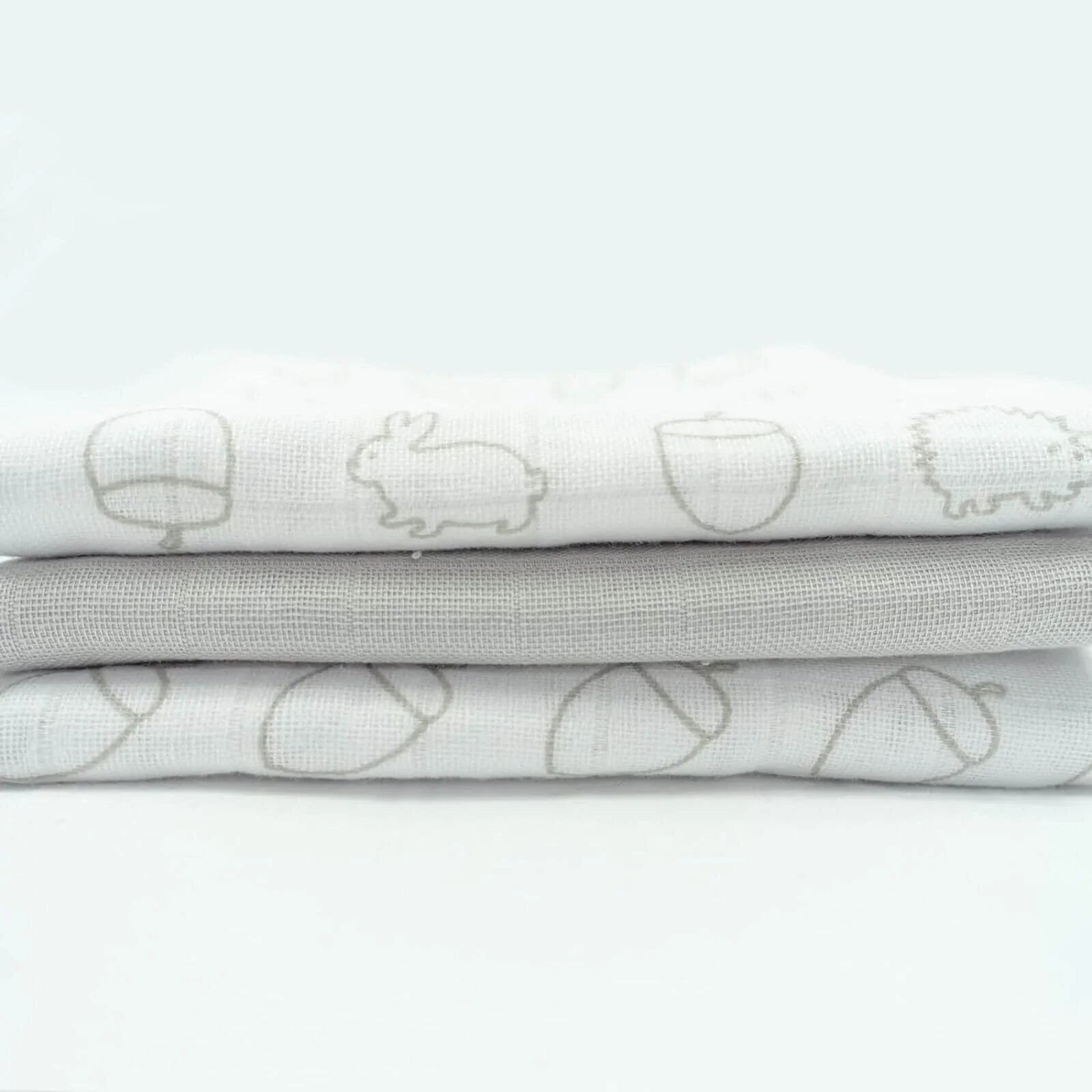 MuslinZ 12 Pack Muslin Squares 70x70cm - Woodland - mezetto ebebek ebebek