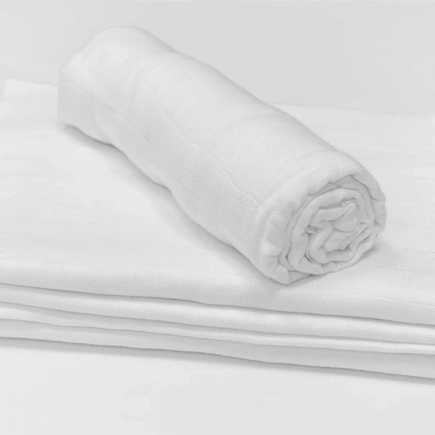 MuslinZ 3 Pack Bamboo/Organic Cotton Muslin Squares 70x70cm - White - mezetto ebebek ebebek