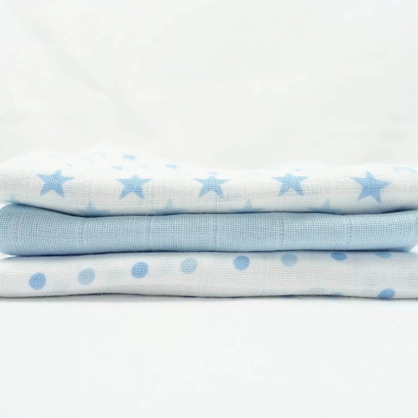 MuslinZ 6 Pack Muslin Squares 70x70cm - Blue - mezetto ebebek ebebek