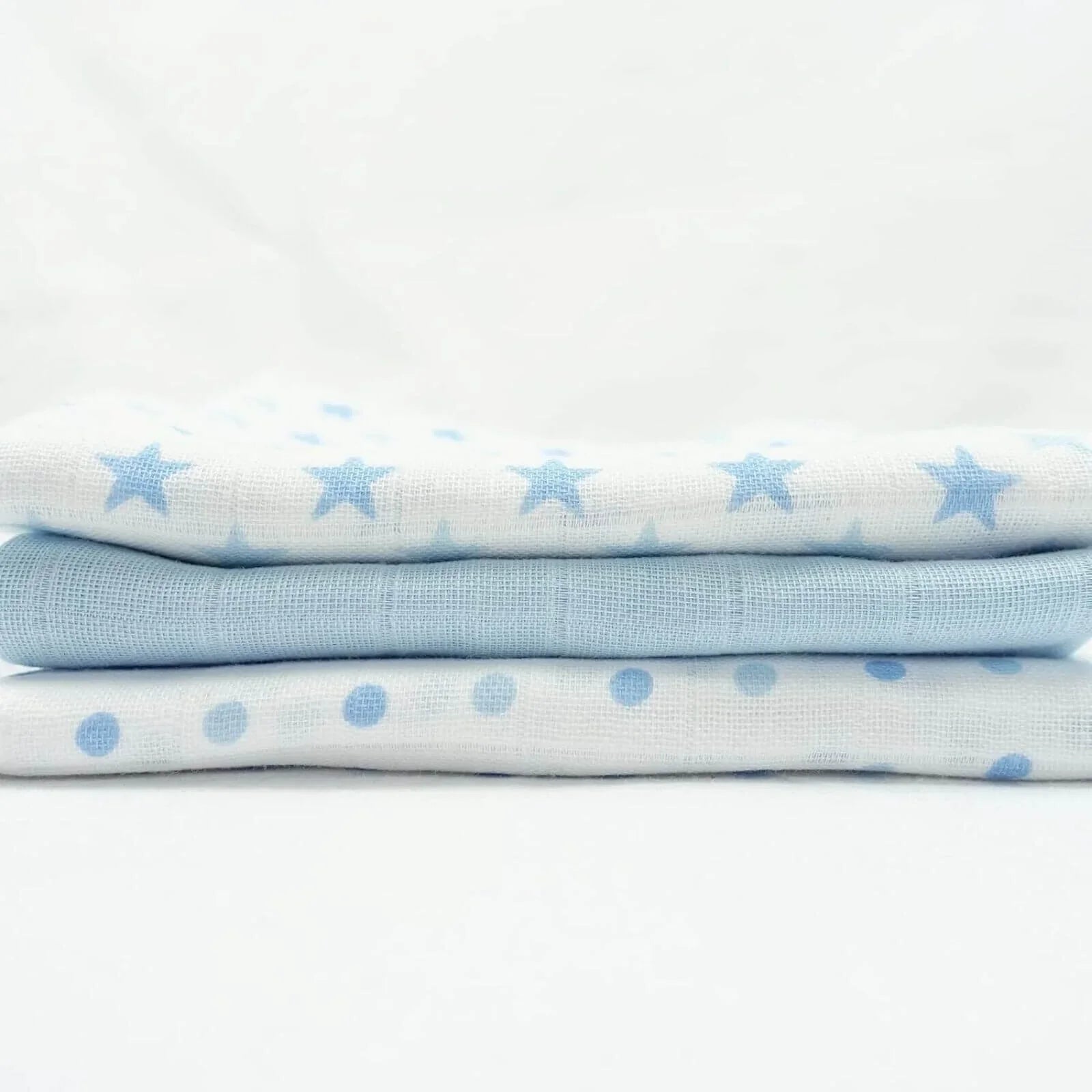 MuslinZ 6 Pack Muslin Squares 70x70cm - Blue - mezetto ebebek ebebek