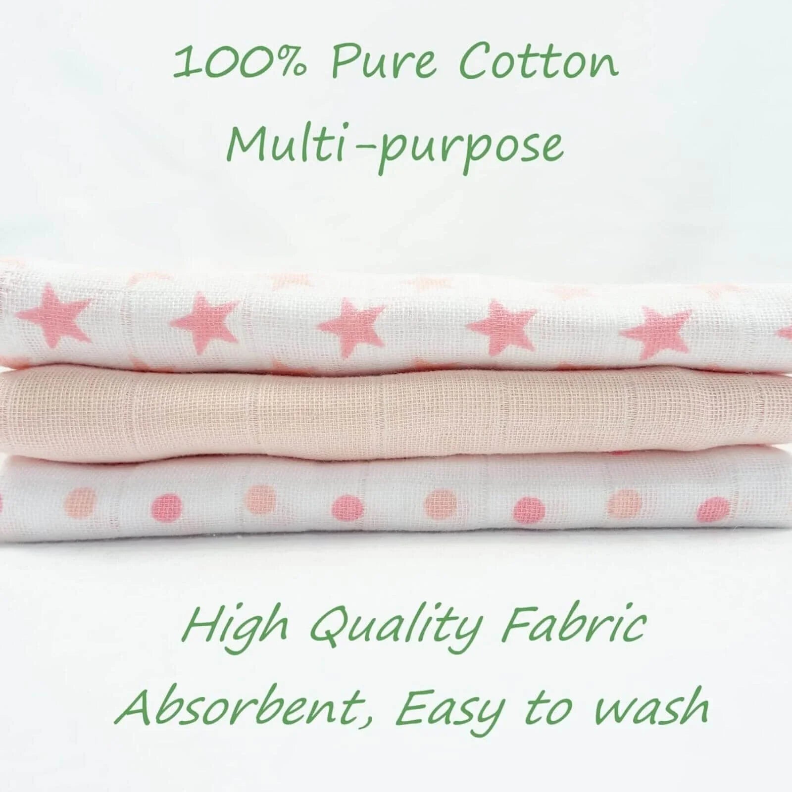 MuslinZ 6 Pack Muslin Squares 70x70cm - Pink - mezetto ebebek ebebek