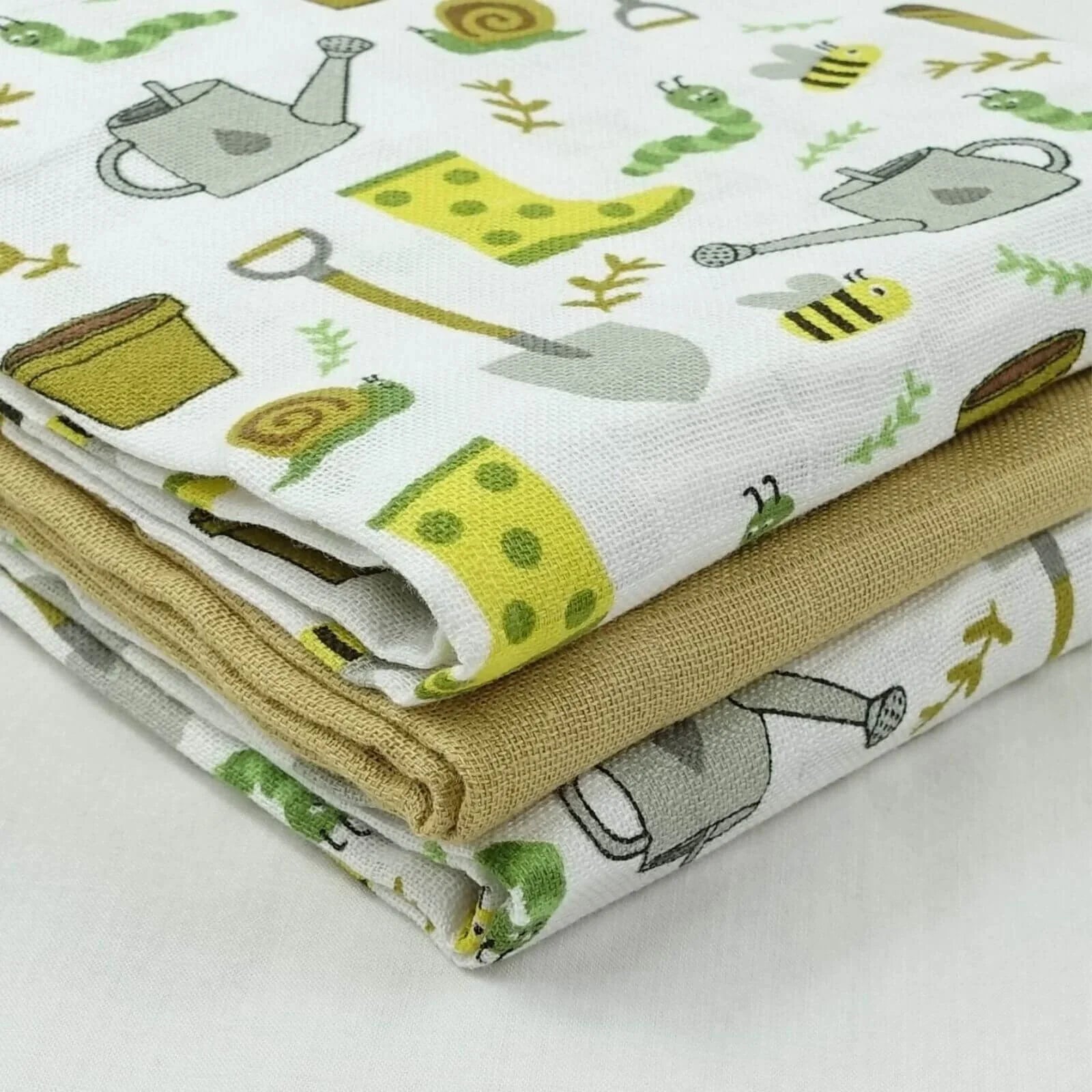 MuslinZ 6 Pack Organic Cotton Muslin Squares 70x70cm - Garden - mezetto ebebek ebebek