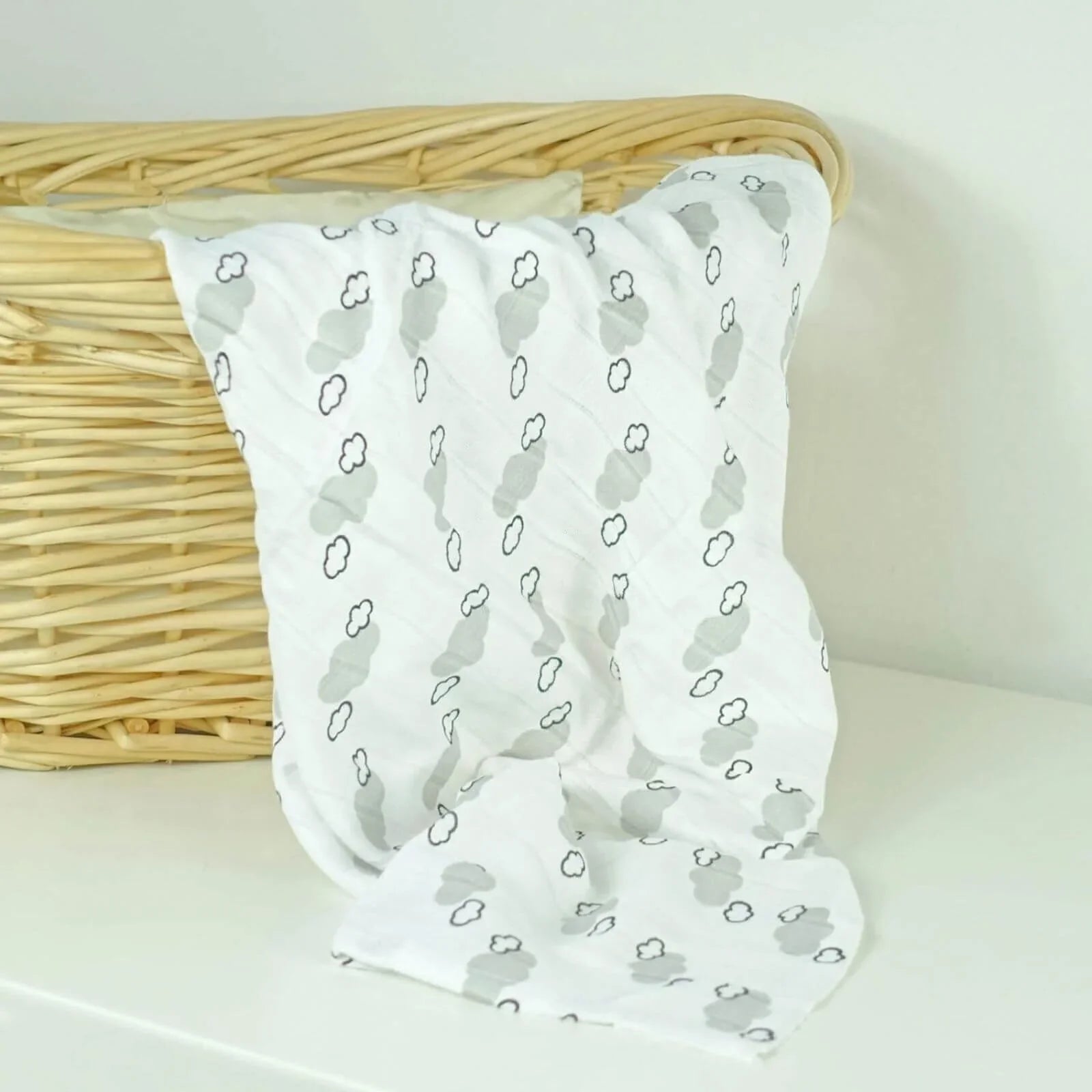 MuslinZ Bamboo/Organic Cotton Muslin Set - Grey Cloud - mezetto ebebek ebebek
