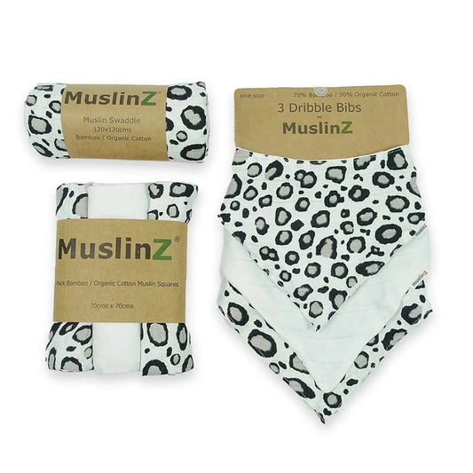 MuslinZ Bamboo/Organic Cotton Muslin Set - Leopard - mezetto ebebek ebebek