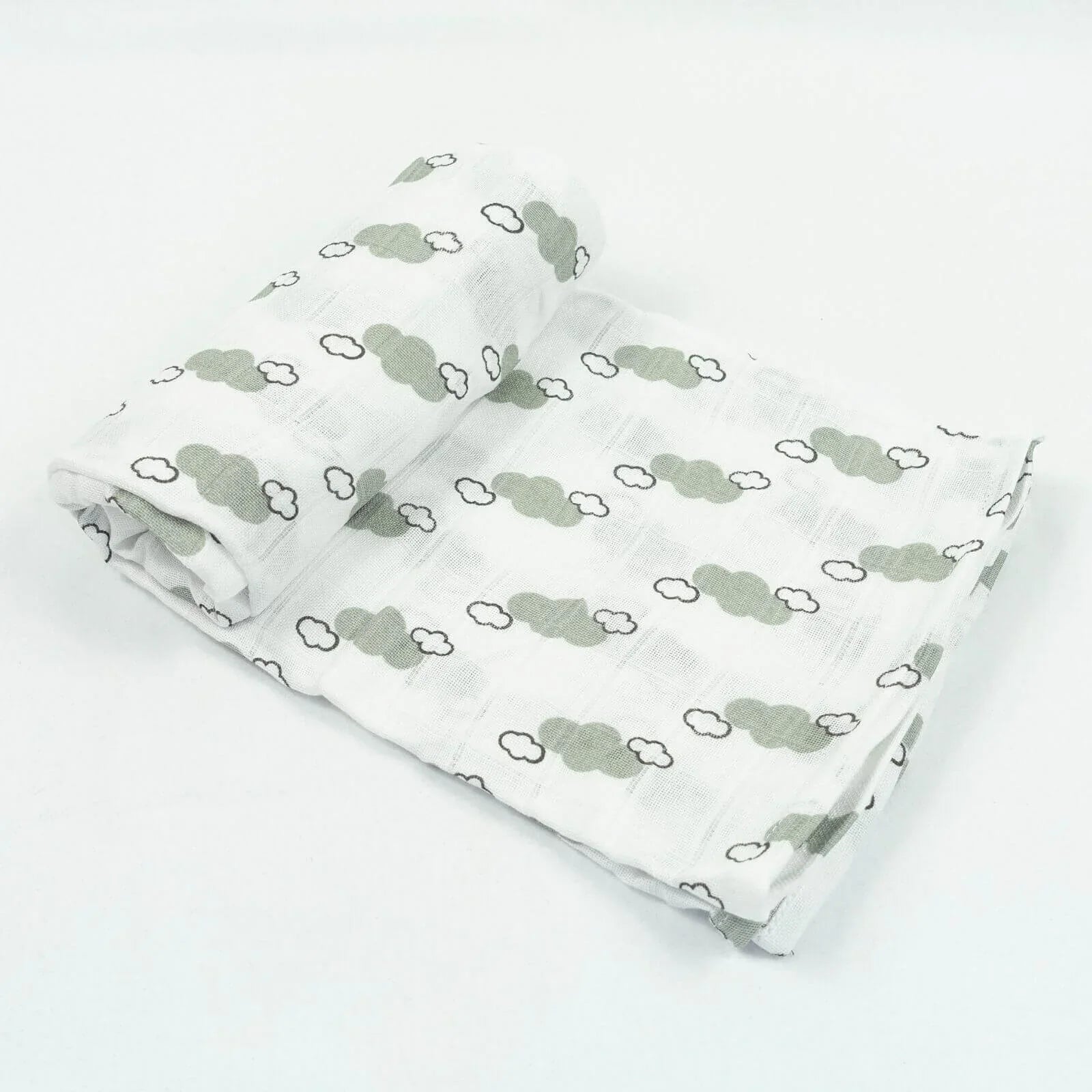 MuslinZ Bamboo/Organic Cotton Muslin Swaddle 120x120cm - Grey Cloud - mezetto ebebek ebebek