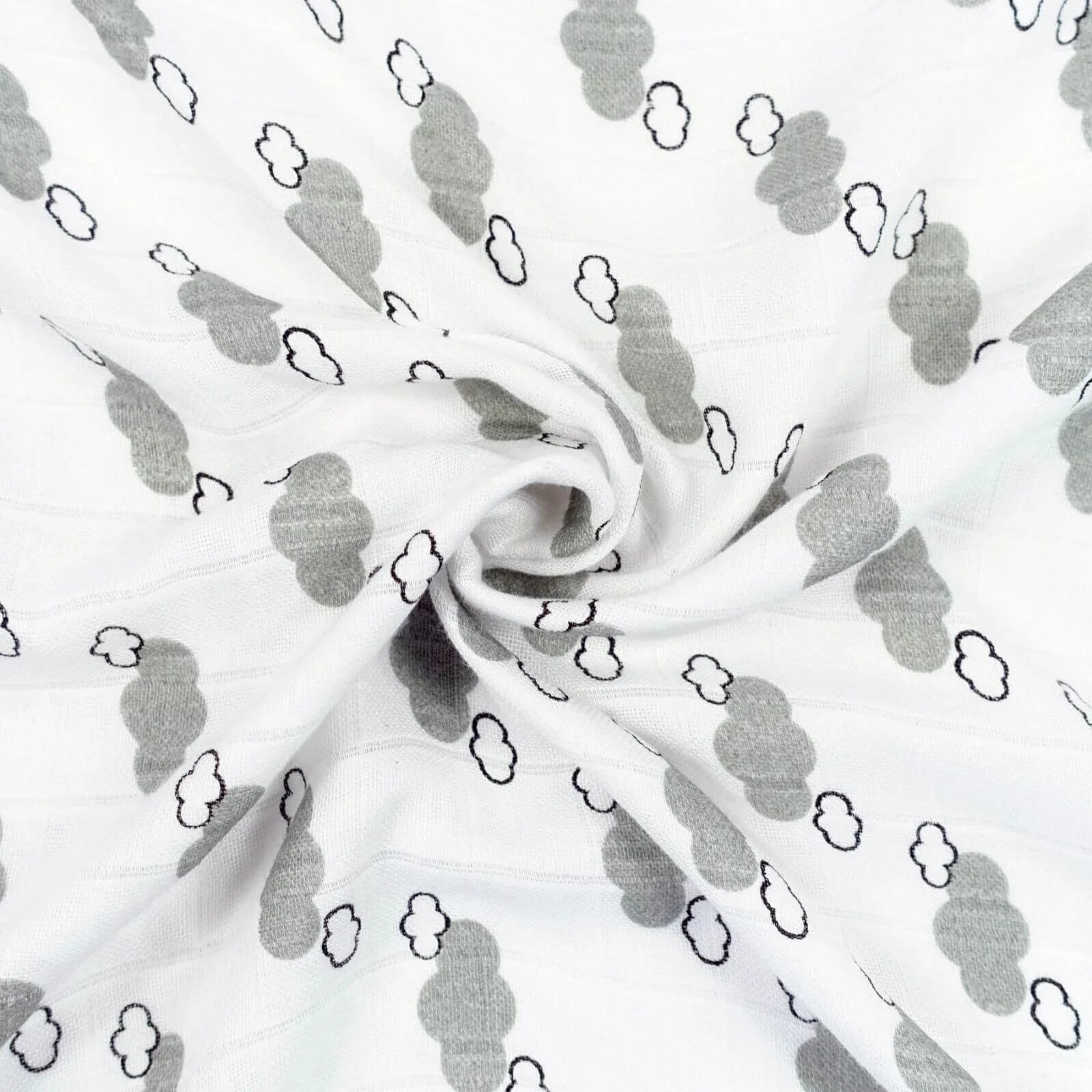 MuslinZ Bamboo/Organic Cotton Muslin Swaddle 120x120cm - Grey Cloud - mezetto ebebek ebebek