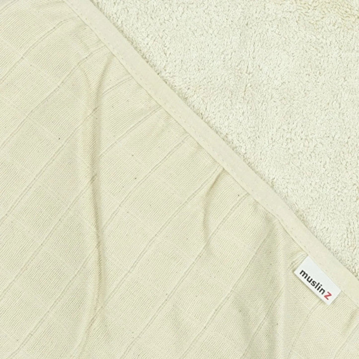 MuslinZ Hooded Towel 75x75cm - Unbleached - mezetto ebebek ebebek
