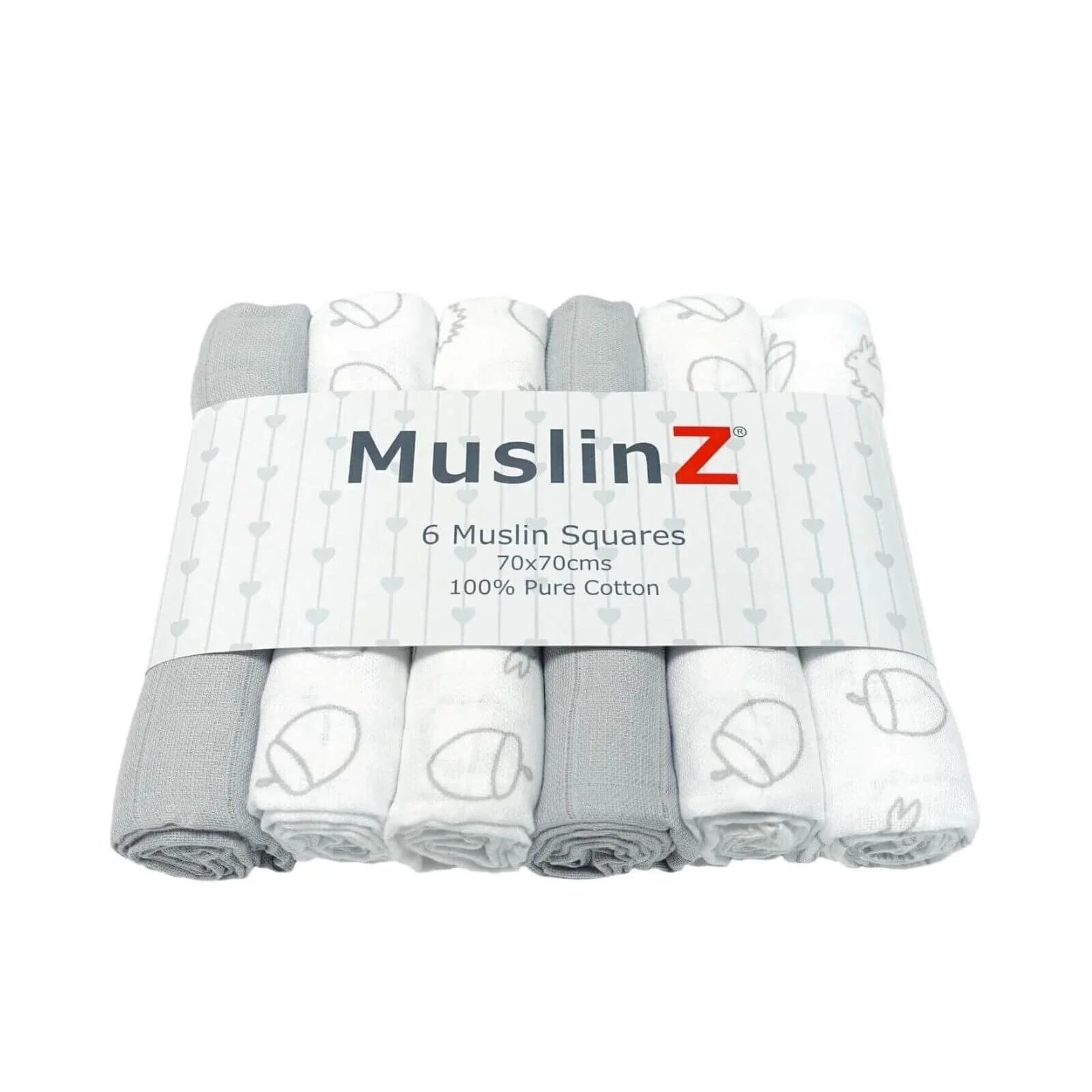MuslinZ Muslin Squares 70x70cm 6 pcs - Woodland - mezetto ebebek ebebek