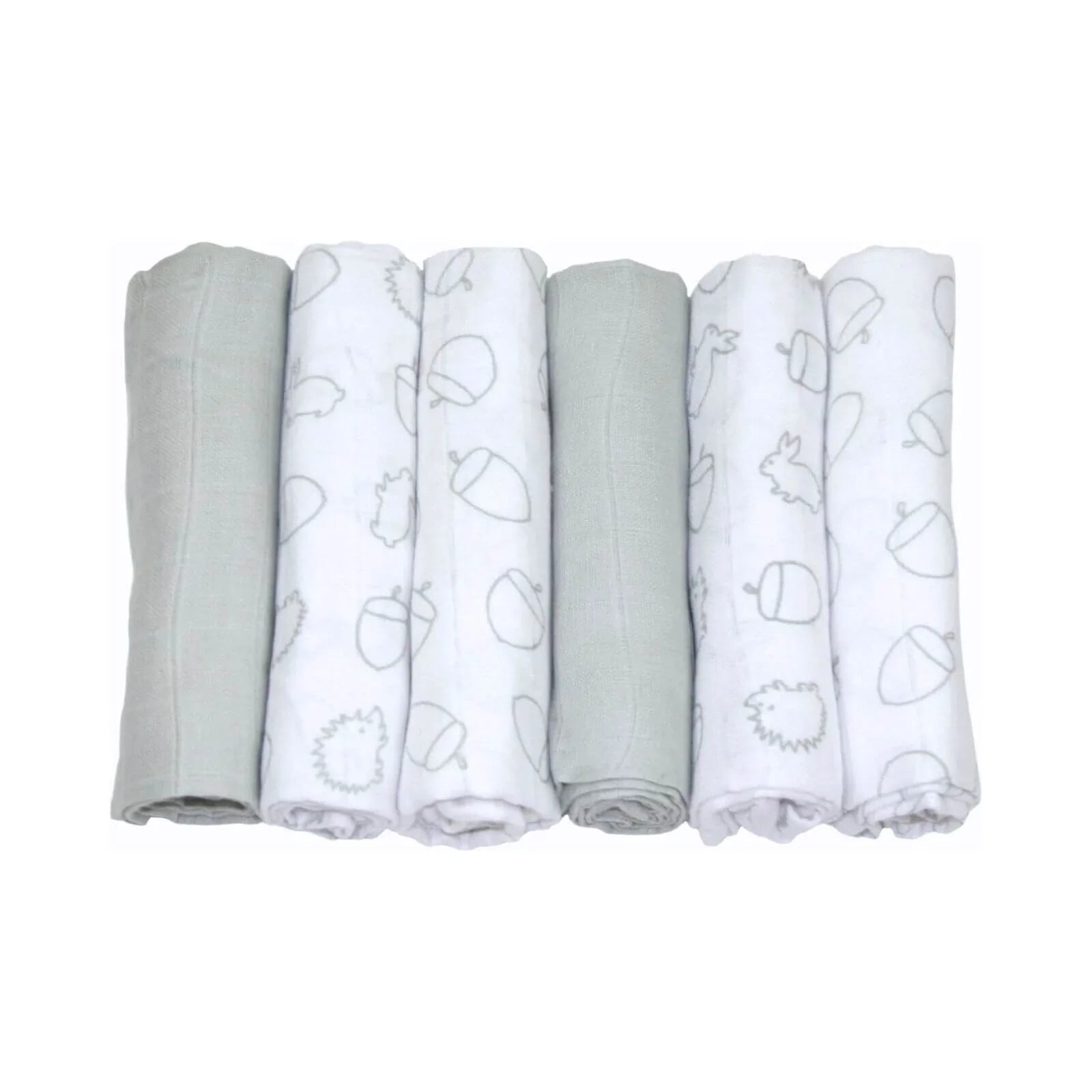 MuslinZ Muslin Squares 70x70cm 6 pcs - Woodland - mezetto ebebek ebebek