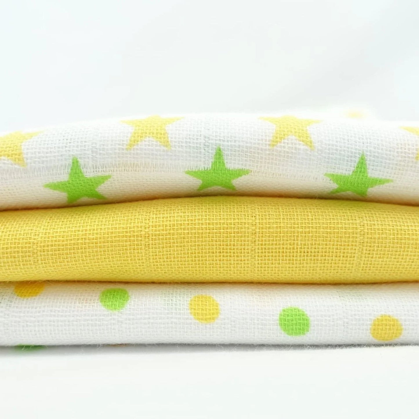 MuslinZ Muslin Squares 70x70cm 6 pcs - Yellow - mezetto ebebek ebebek