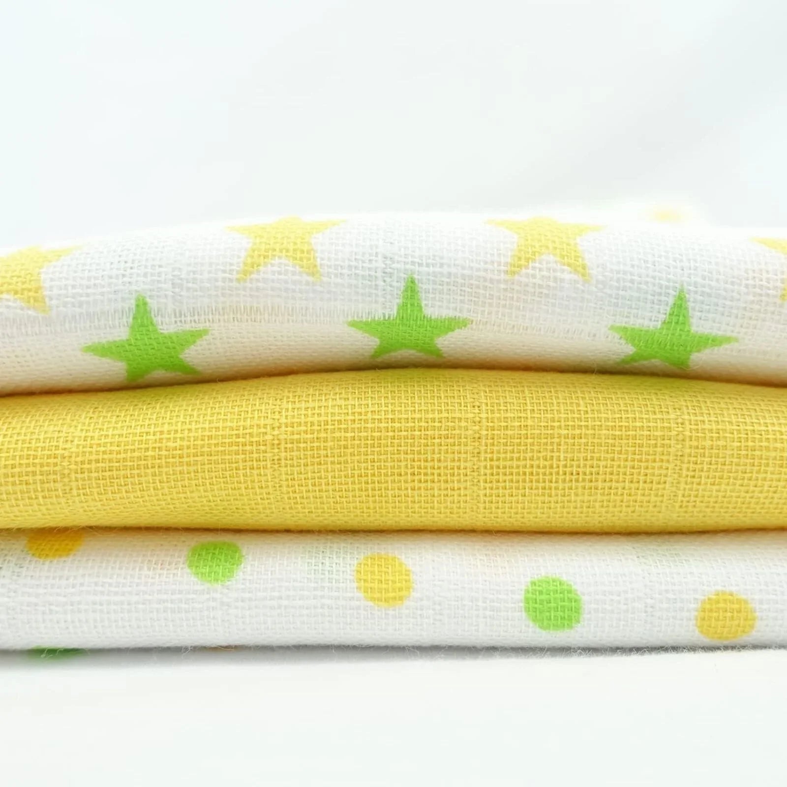MuslinZ Muslin Squares 70x70cm 6 pcs - Yellow - mezetto ebebek ebebek
