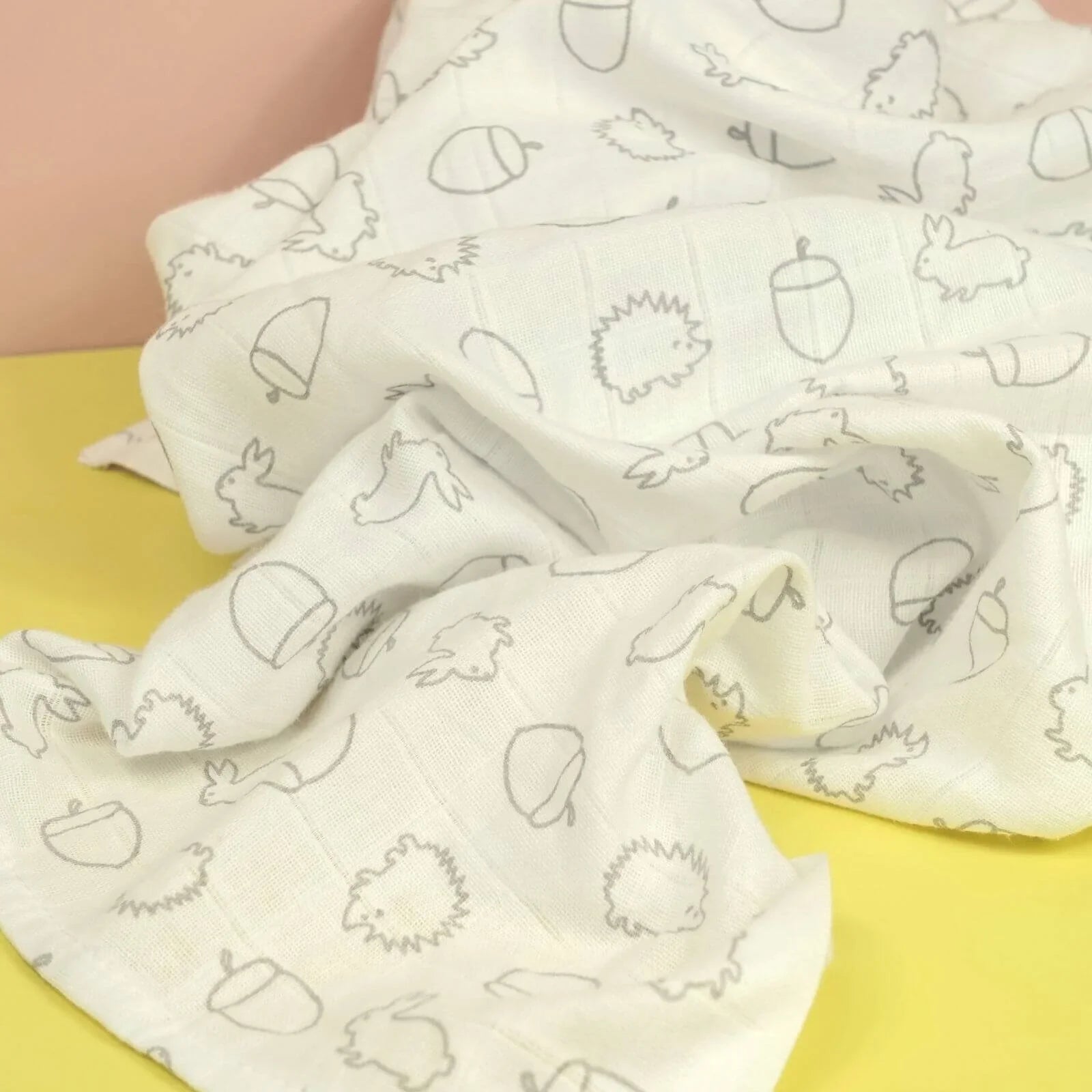 MuslinZ Muslin Swaddles 100x90cm 2 pcs - Grey - mezetto ebebek ebebek