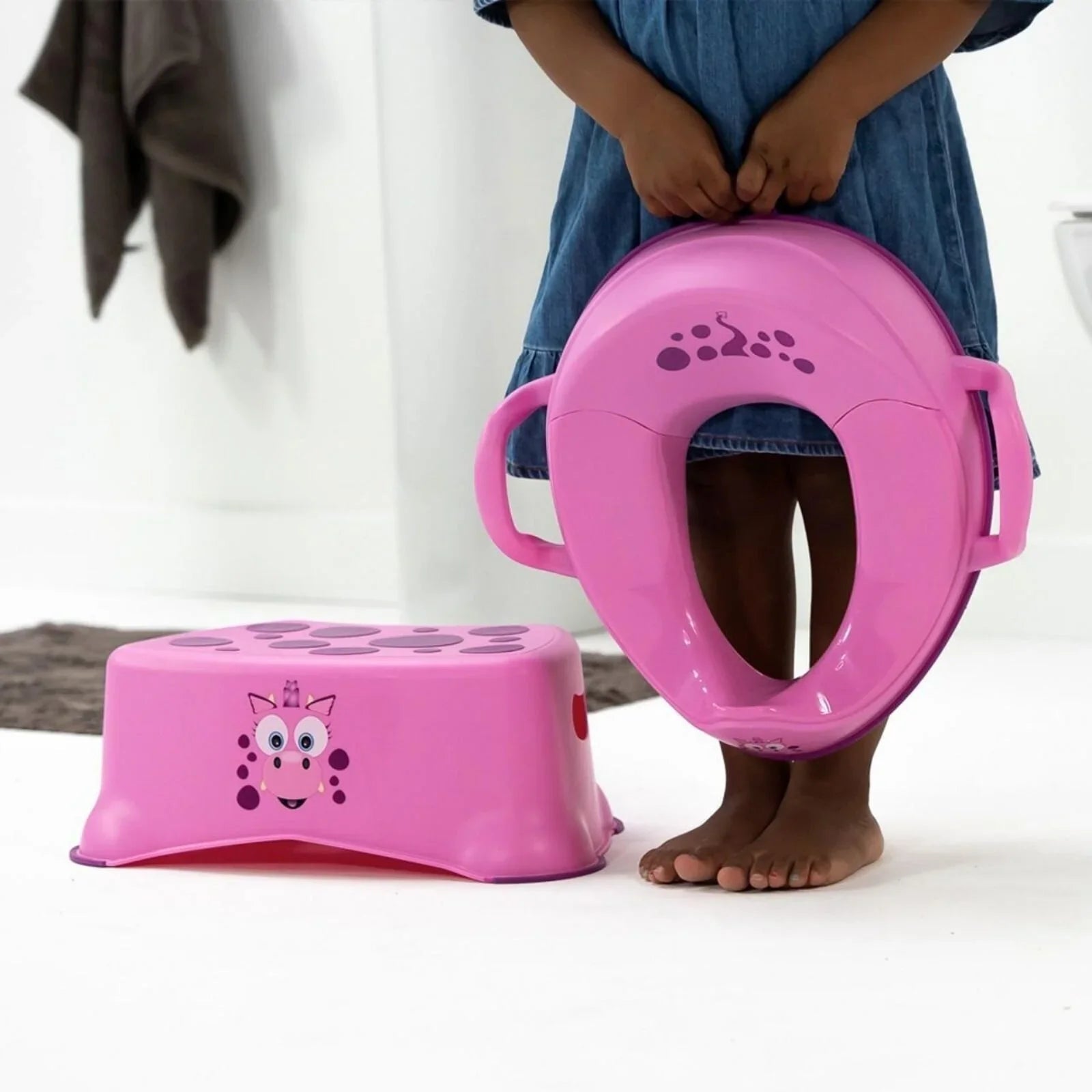 My Carry Potty - My Little Step Stool - Pink Dragon - mezetto ebebek ebebek