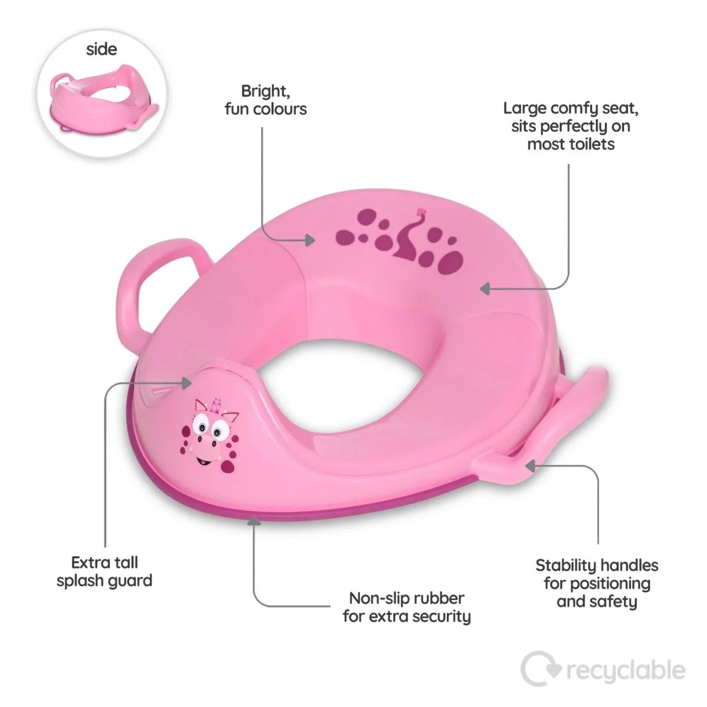 My Carry Potty - My Little Trainer Seat - Pink Dragon - mezetto ebebek ebebek