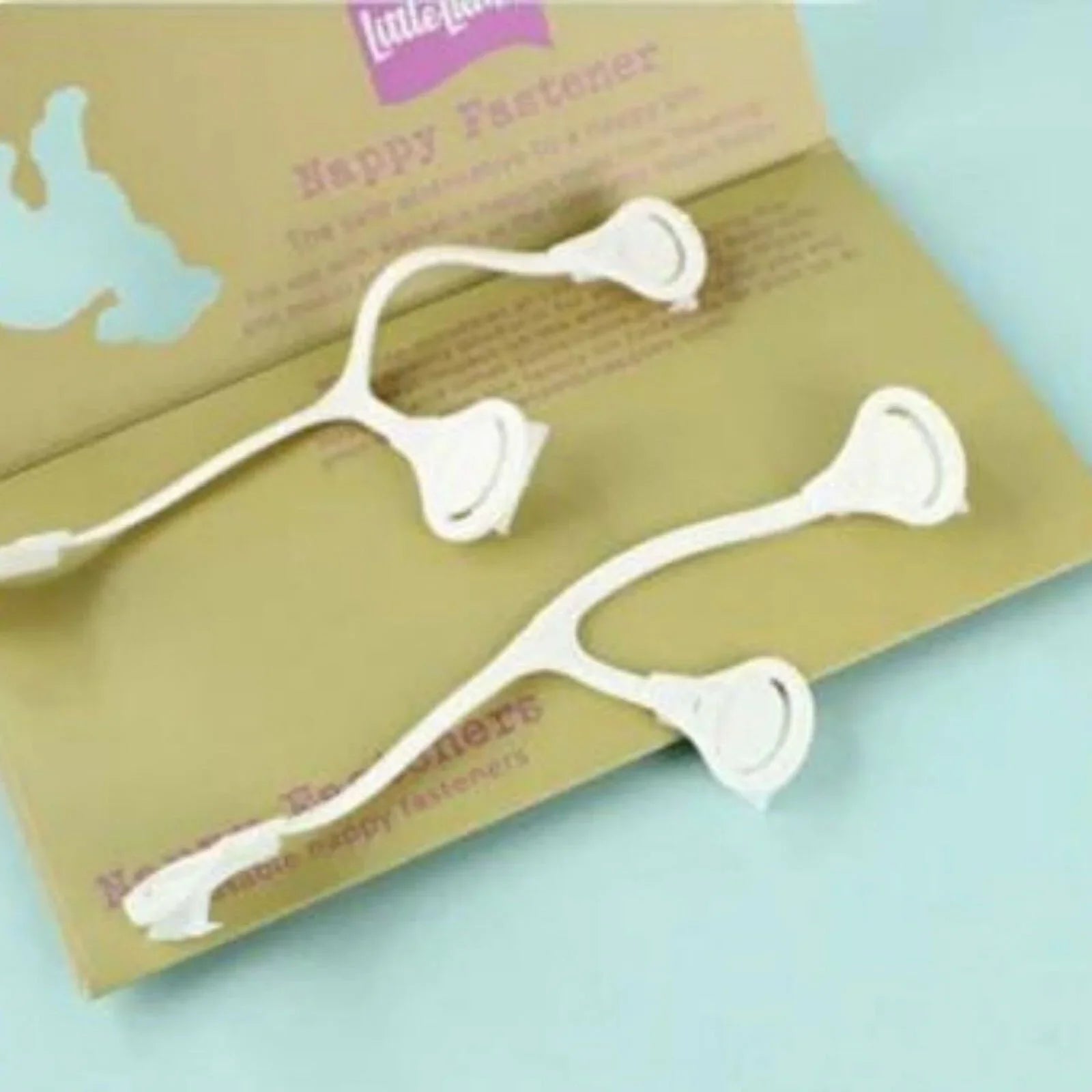 Nappi Nippas No Pin Fasteners for Terry Nappies 3 pcs - White - mezetto ebebek ebebek