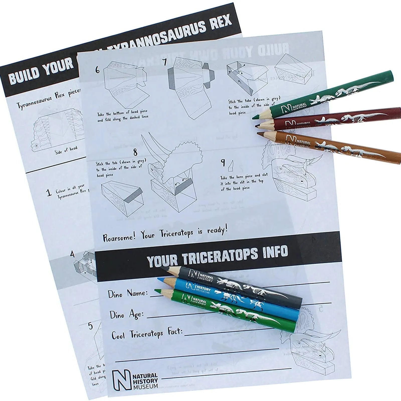 National History Museum Make & Colour Your Own Dinosaur - mezetto ebebek ebebek