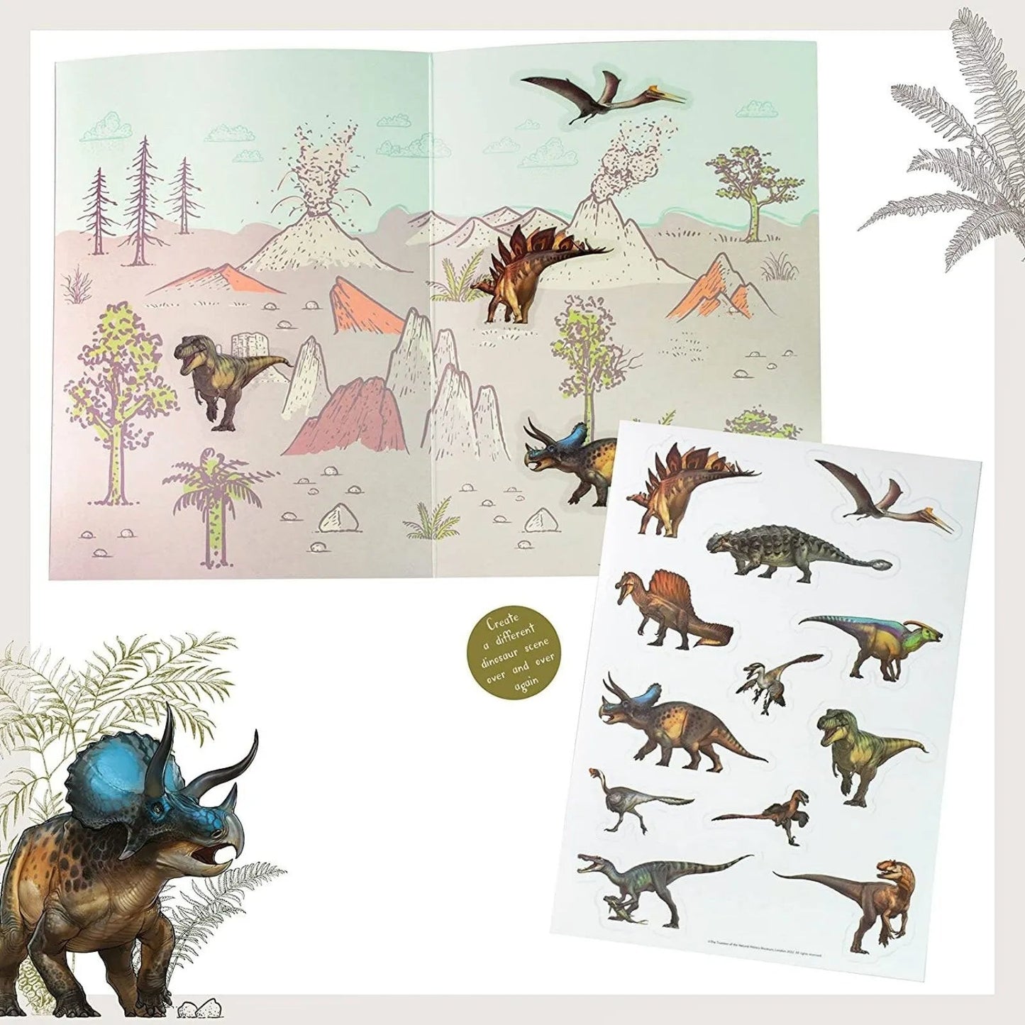 National History Museum Sticker Scene - mezetto ebebek ebebek