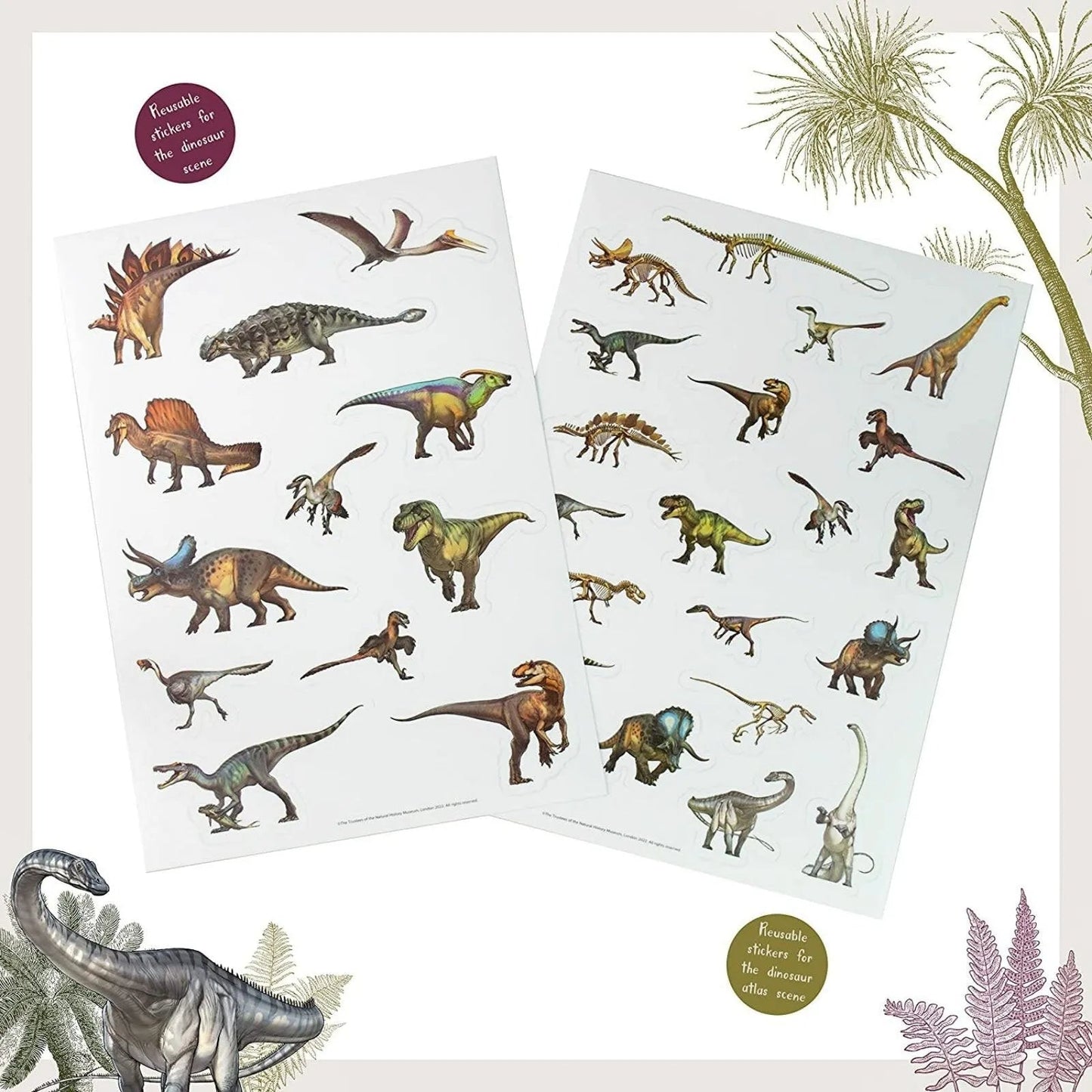 National History Museum Sticker Scene - mezetto ebebek ebebek
