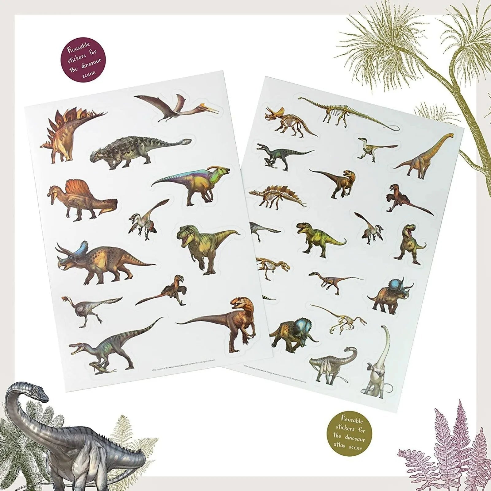 National History Museum Sticker Scene - mezetto ebebek ebebek