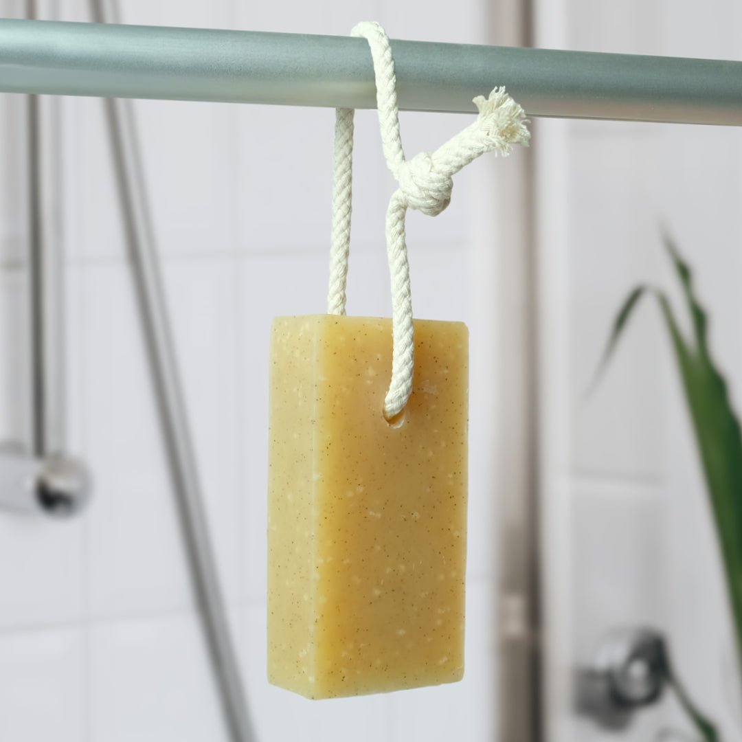 Natural Soap On A Rope - 'Zingy' Lemongrass 125g - mezetto Friendly Soap Friendly Soap