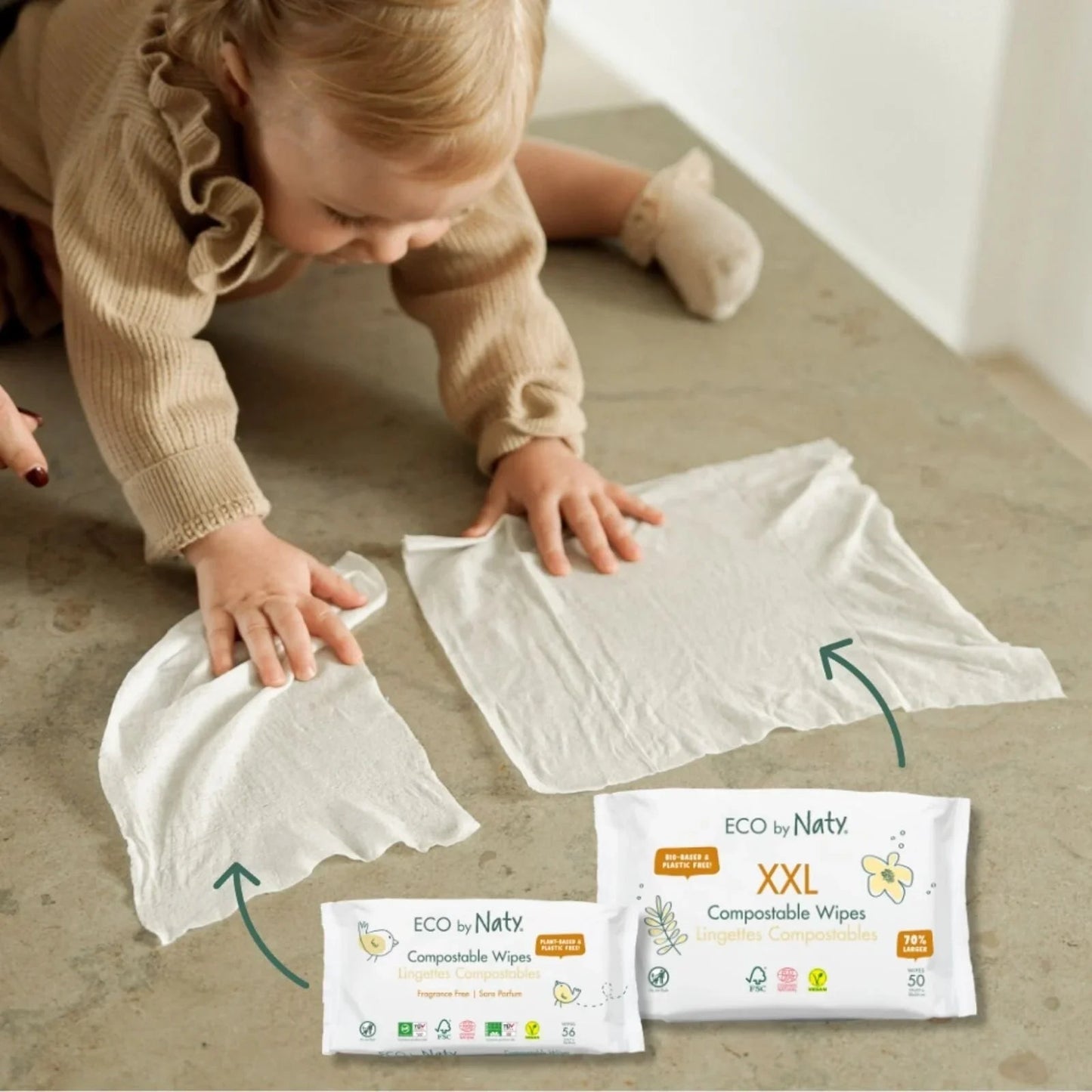 Naty Unscented Baby Wipes 56 pcs - mezetto ebebek ebebek