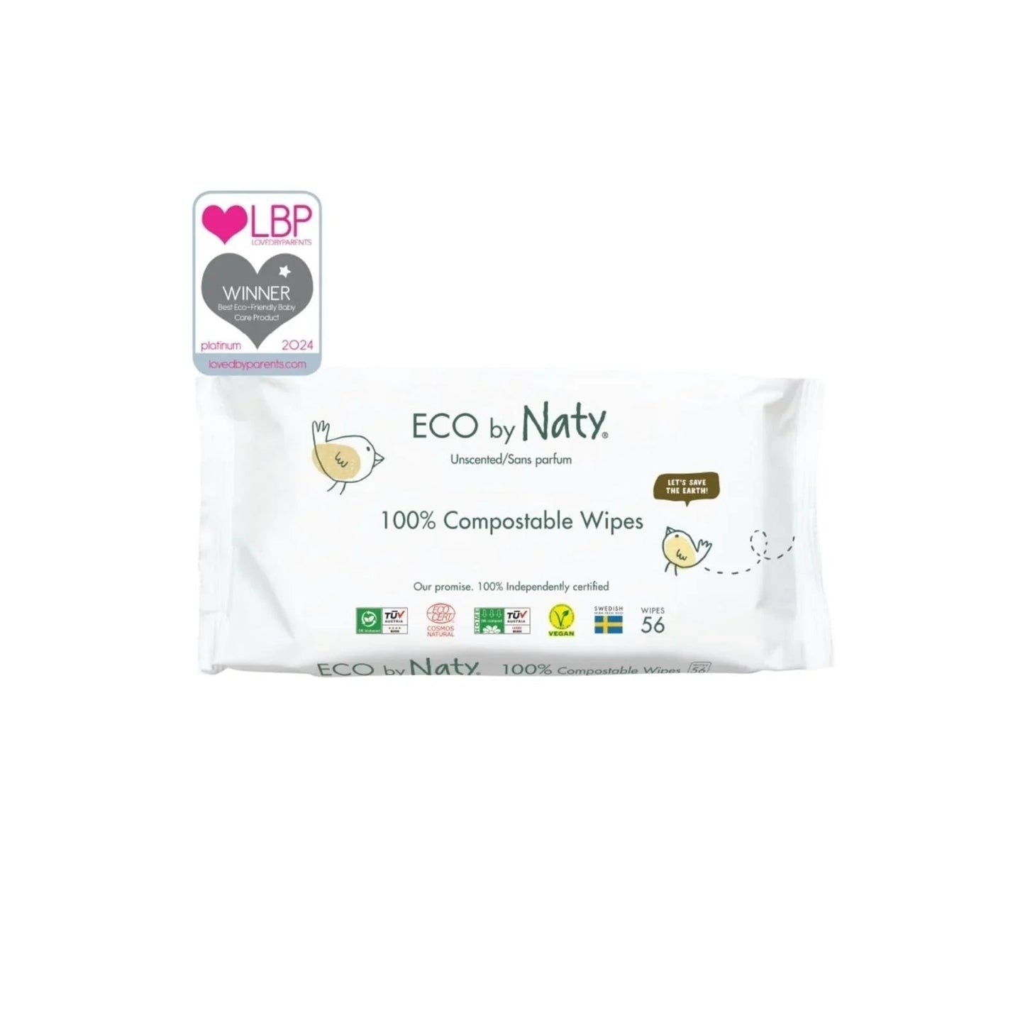 Naty Unscented Baby Wipes 56 pcs - mezetto ebebek ebebek