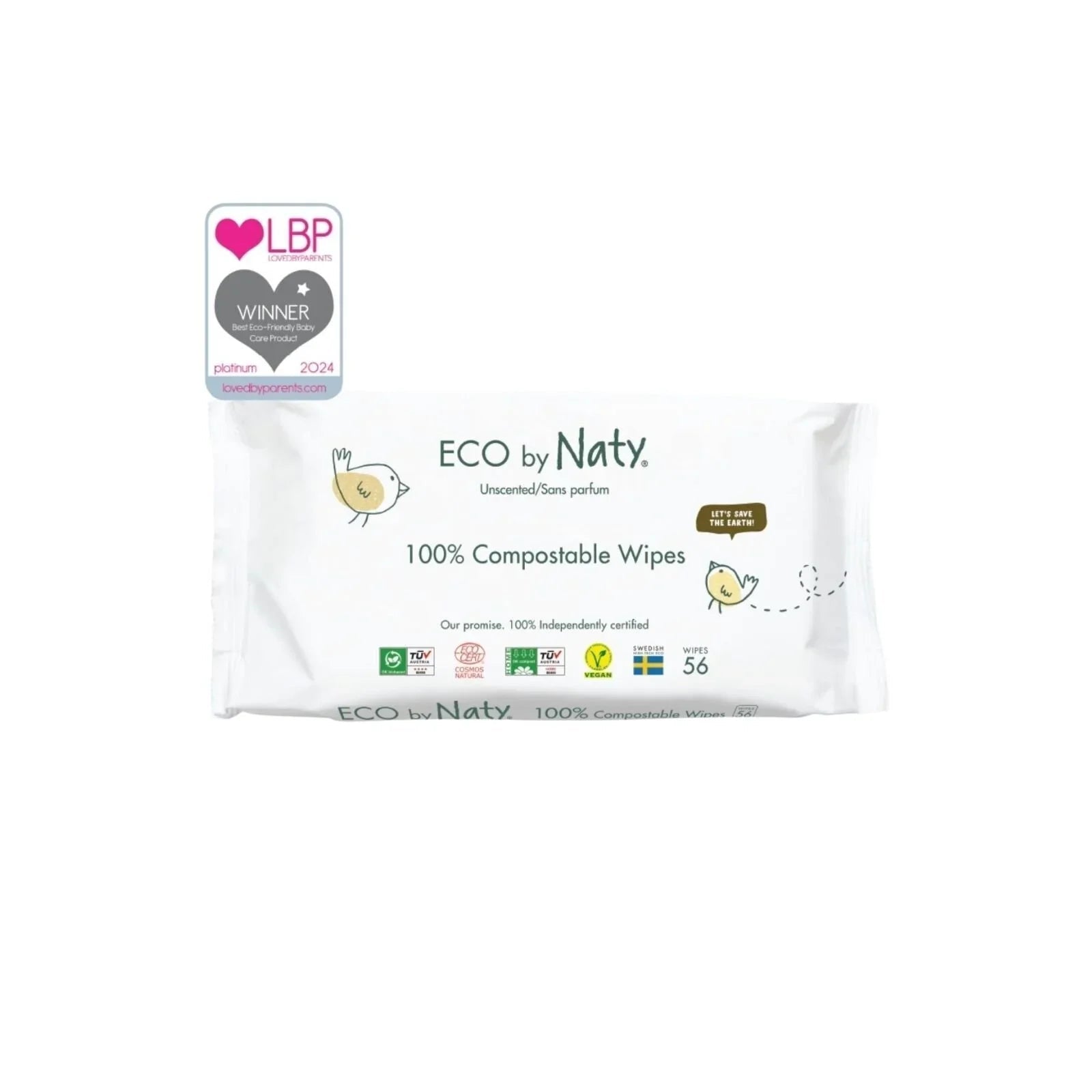 Naty Unscented Baby Wipes 56 pcs - mezetto ebebek ebebek