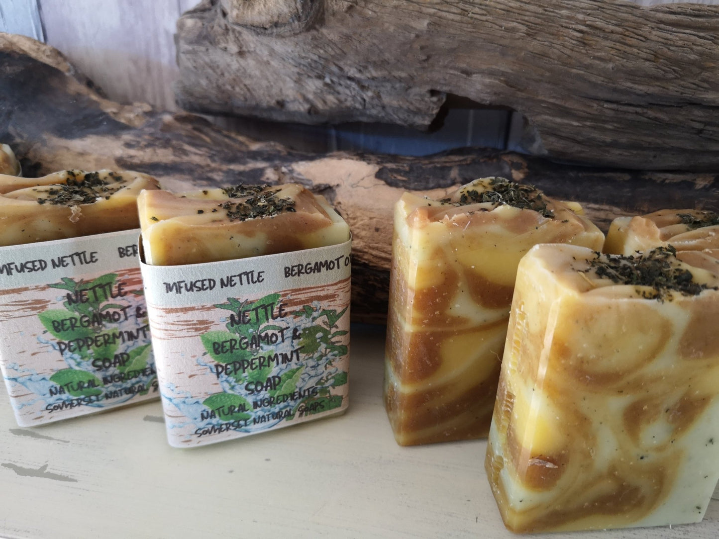 Nettle Pepermint & Bergamot Vegan Soap - mezetto Shopify Collective Somerset Natural Soaps