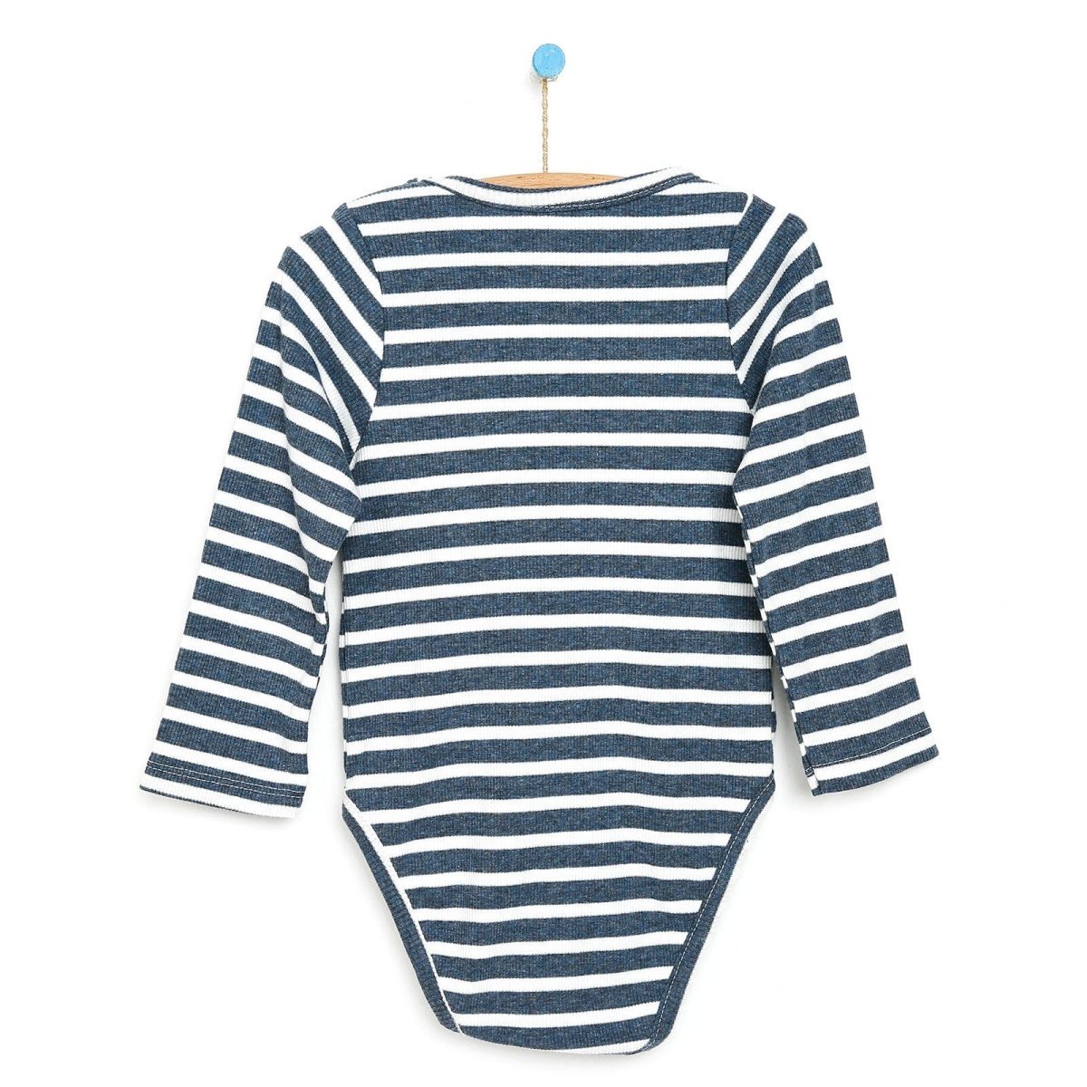 Newborn Fashion Club Long Sleeve Bodysuit - Indigo - mezetto ebebek ebebek