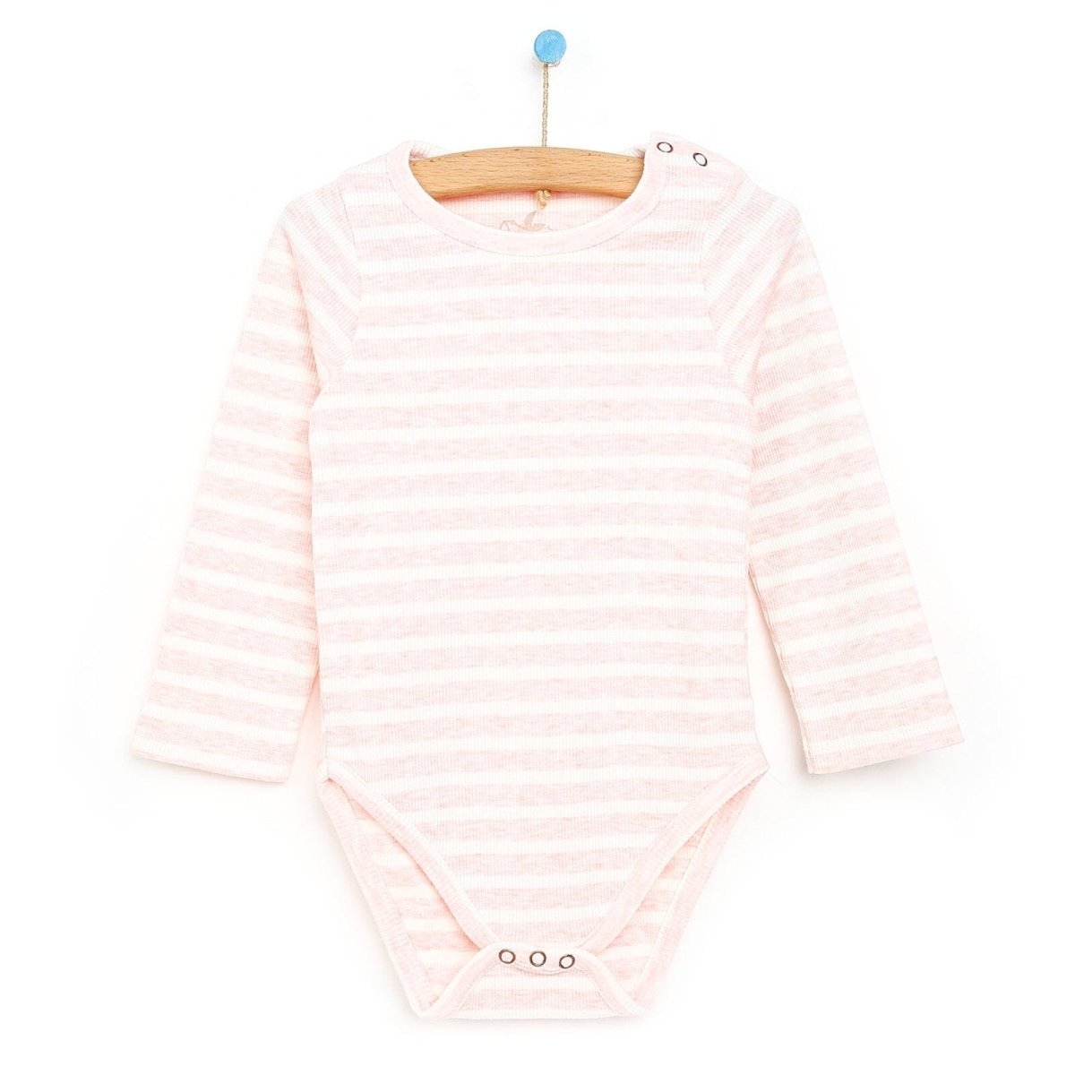 Newborn Fashion Club Long Sleeve Bodysuit - Light Pink - mezetto ebebek ebebek