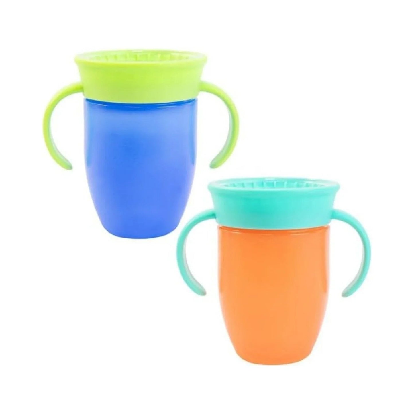 Nuby All Around Short Cup with Handles 210ml Assorted - mezetto ebebek ebebek
