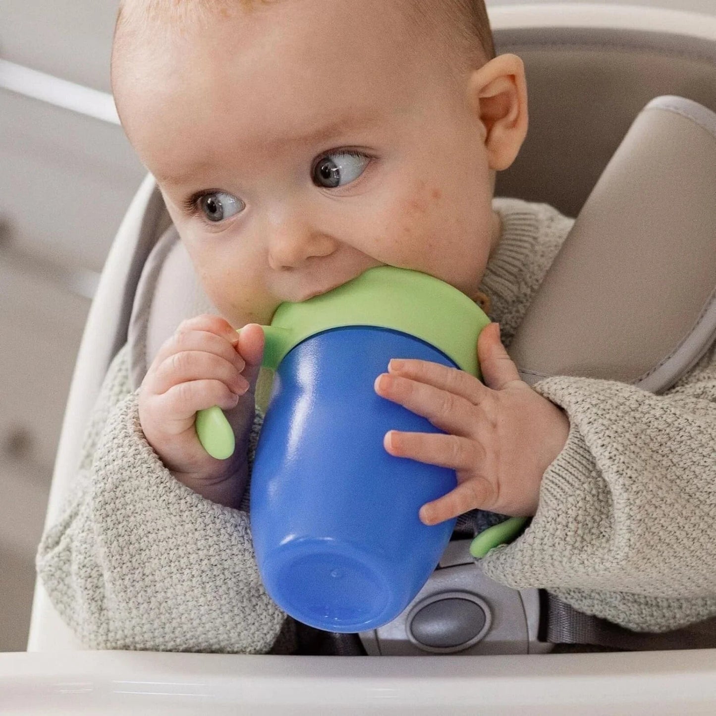 Nuby All Around Short Cup with Handles 210ml Assorted - mezetto ebebek ebebek