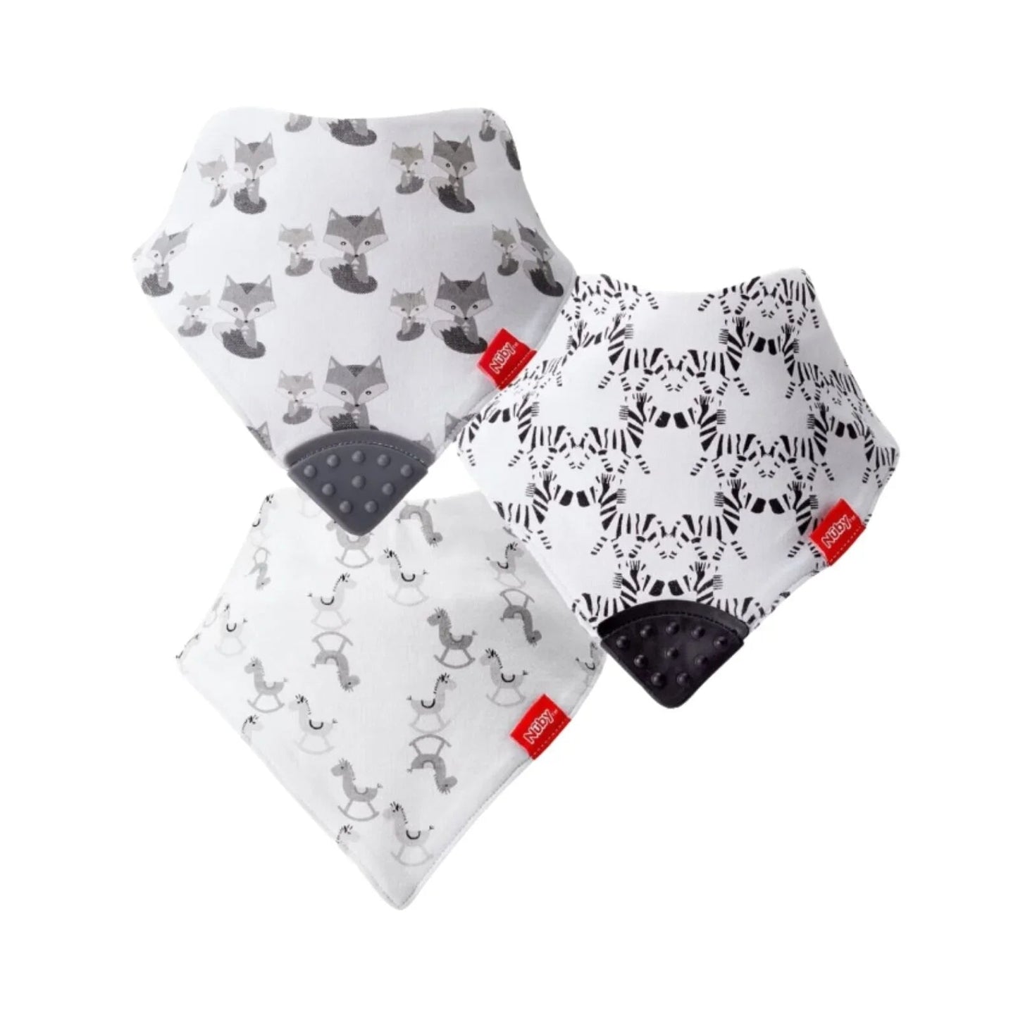 Nuby Bandana Bibs Pack of 3 - mezetto ebebek ebebek