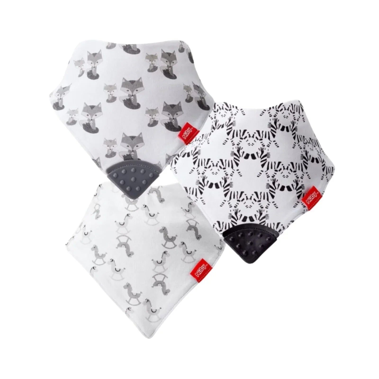 Nuby Bandana Bibs Pack of 3 - mezetto ebebek ebebek