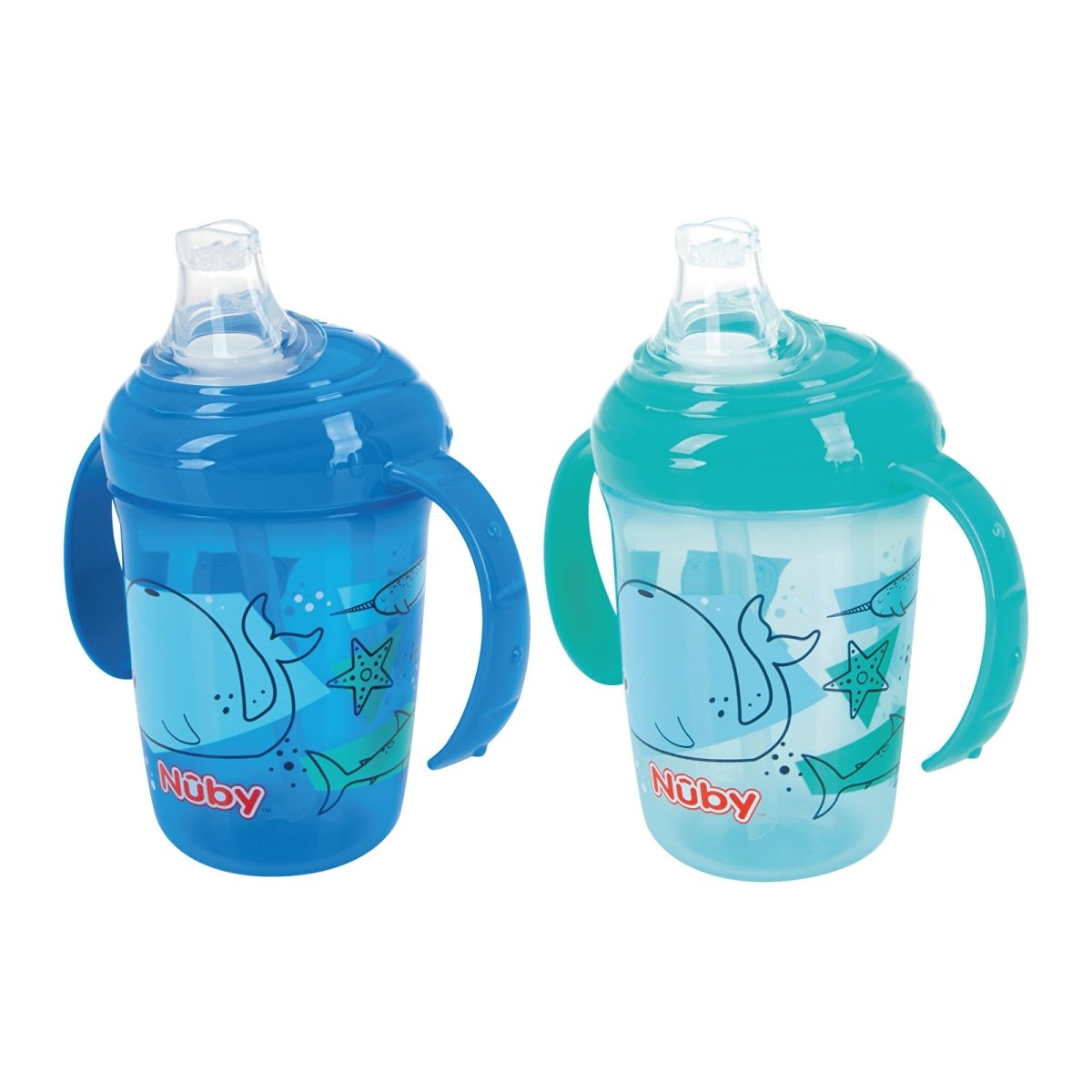 Nuby Grip N Sip Pack of 2 - Multicolour - mezetto ebebek ebebek
