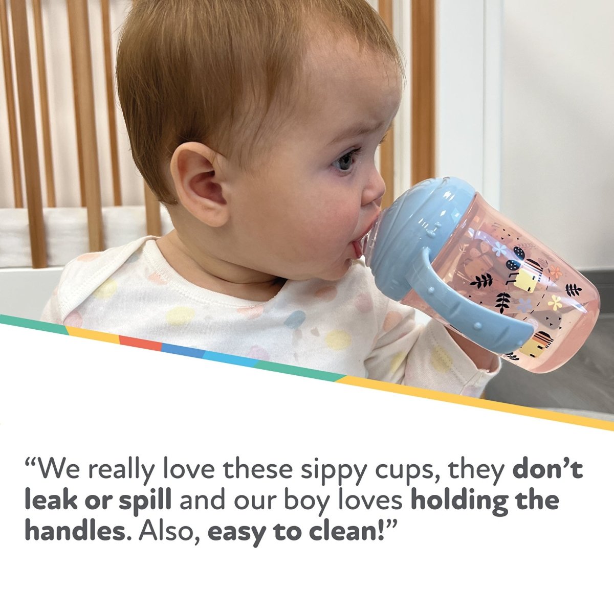 Nuby Grip N Sip Pack of 2 - Multicolour - mezetto ebebek ebebek
