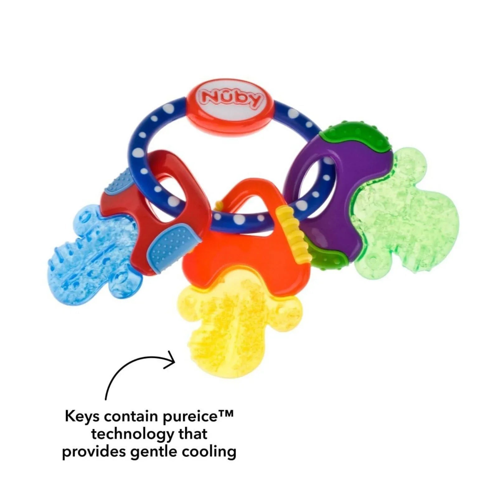 Nuby Icy Bite Keys Teether Toy - mezetto ebebek ebebek