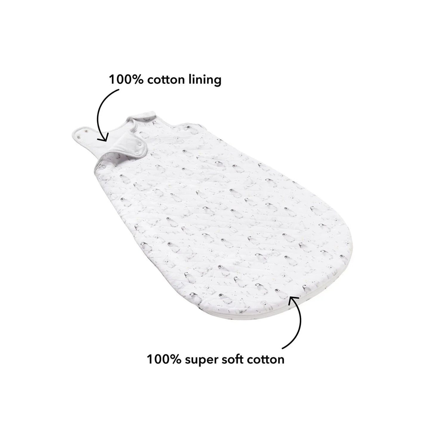Nuby Quilted Sleeping Bag Penguin - mezetto ebebek ebebek