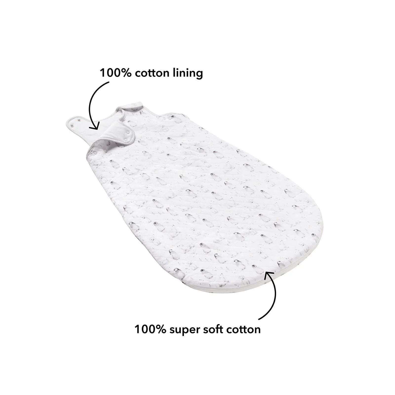 Nuby Quilted Sleeping Bag Penguin - mezetto ebebek ebebek
