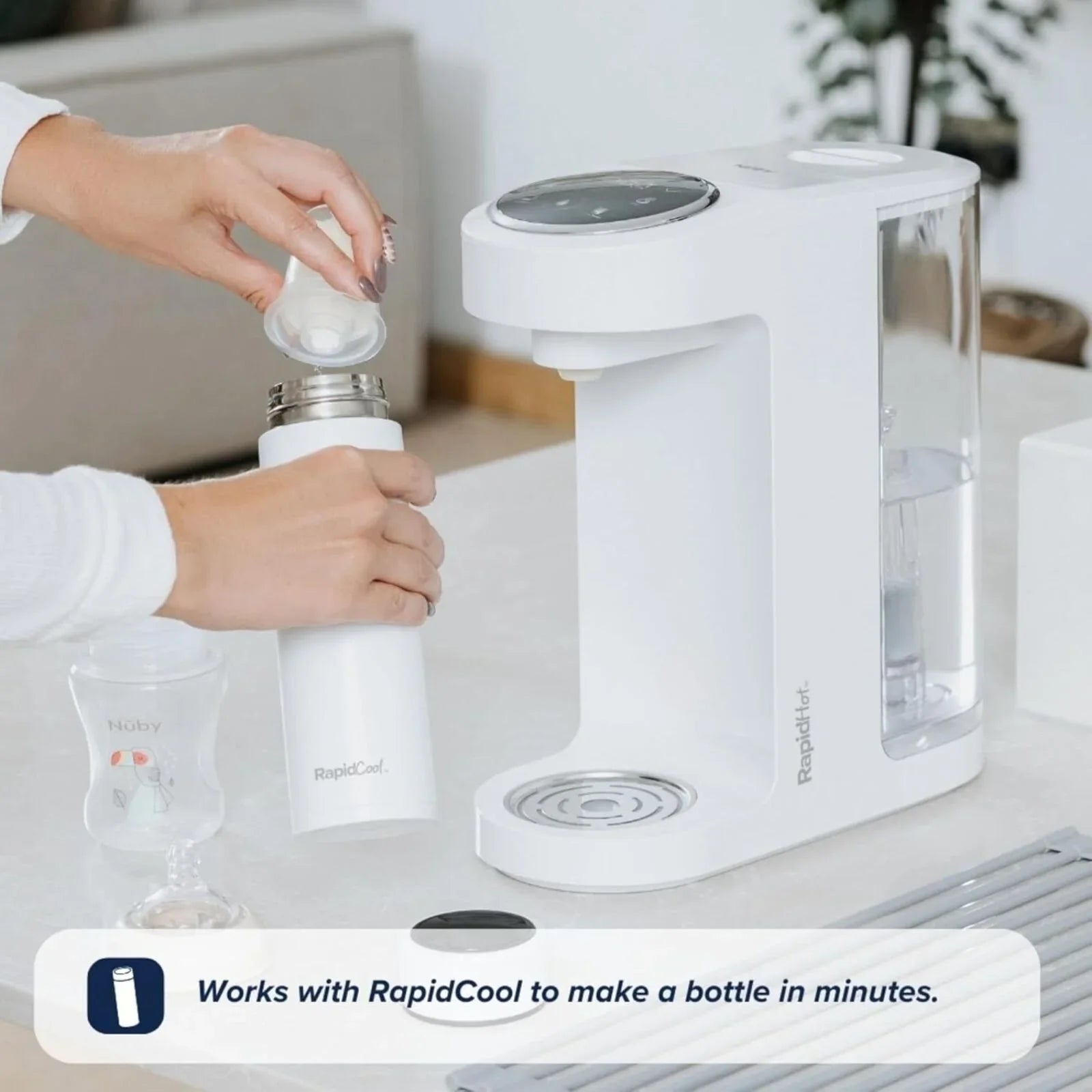 Nuby RapidHot Formula Preparation Machine - White - mezetto ebebek ebebek